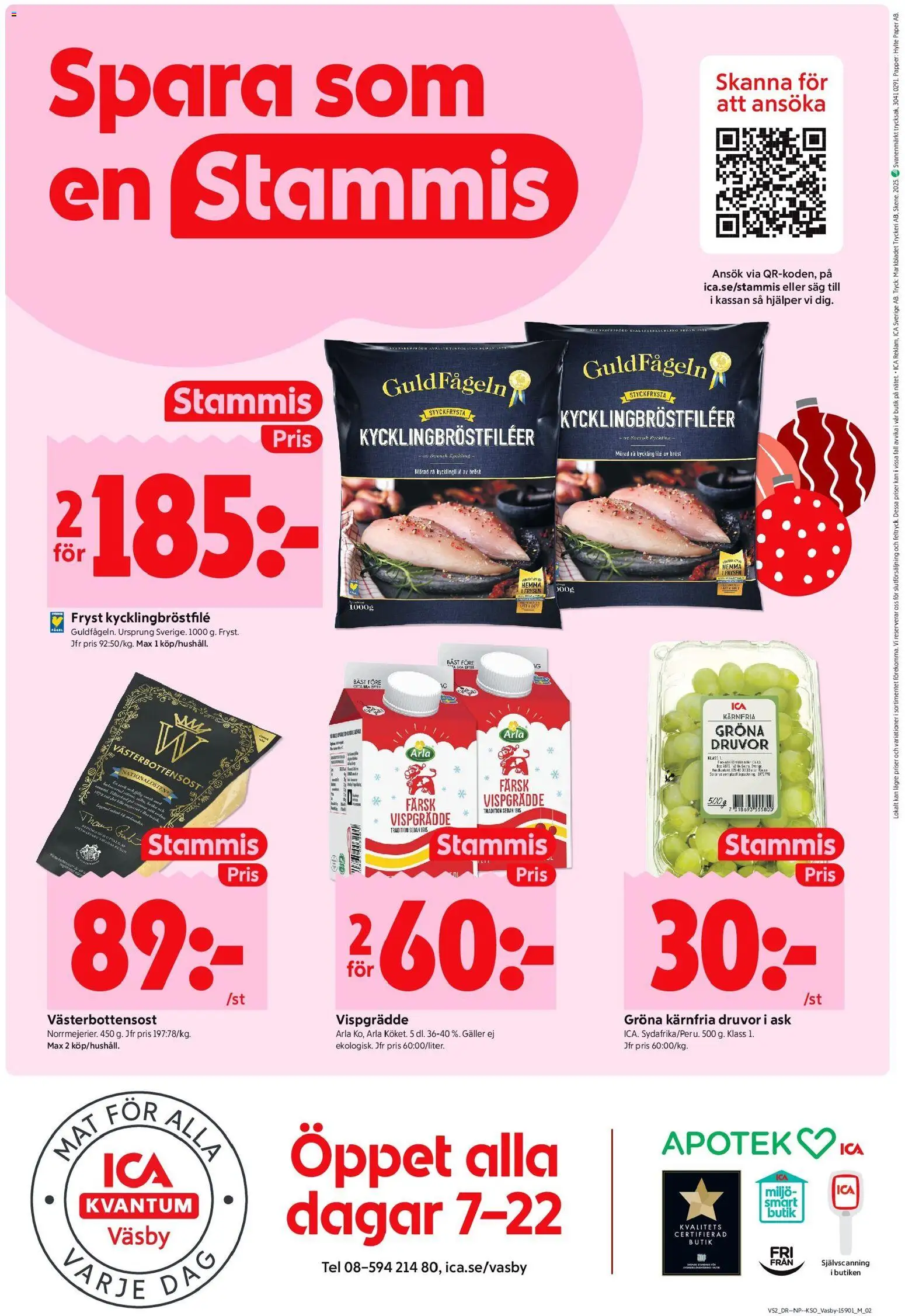 ICA Kvantum reklamblad aktuell från 22.12.2025 | Sida: 10 | Produkter: Såg, Kycklingfile, Galler, Vispgrädde