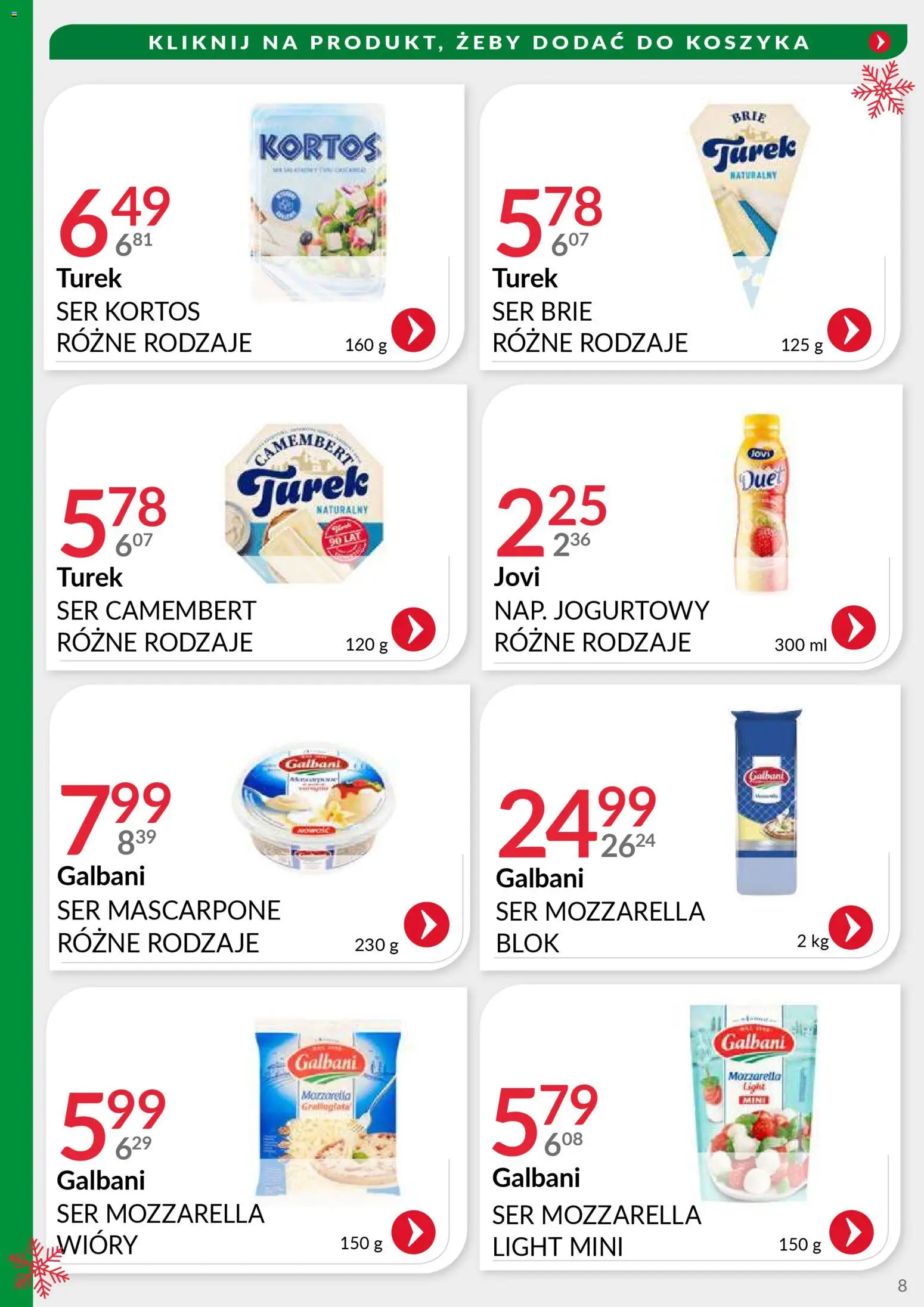 Eurocash Gazetka - Oferta Handlowa MR Południowy Wschód od 24.11.2025 | Strona: 8 | Produkty: Ser camembert, Mascarpone, Ser, Ser mascarpone