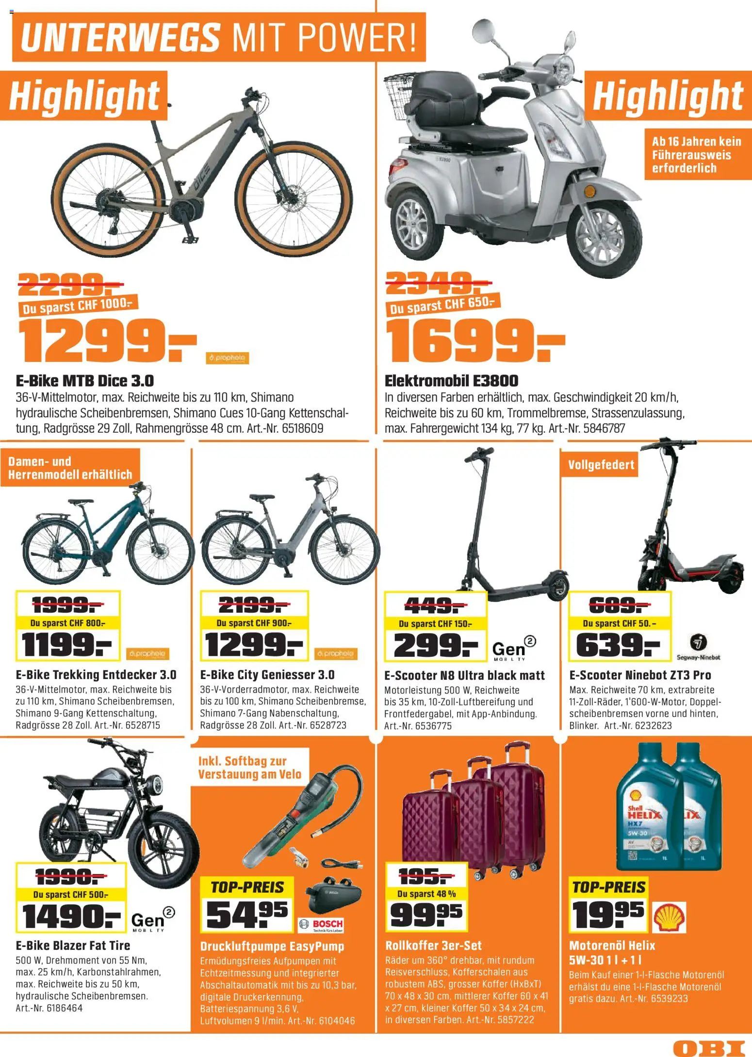 OBI - ALLES MACHBAR. BIBERSTARKE ANGEBOTE. – gültig ab 14.04.2026 | Seite: 13 | Produkte: Koffer, Blazer, Bosch