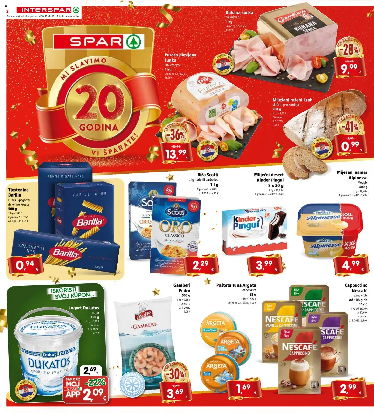 Interspar katalog | vrijedi od 10.12.2025 | Stranica: 2 | Proizvodi: Gamberi, Jogurt, Riža, Pašteta
