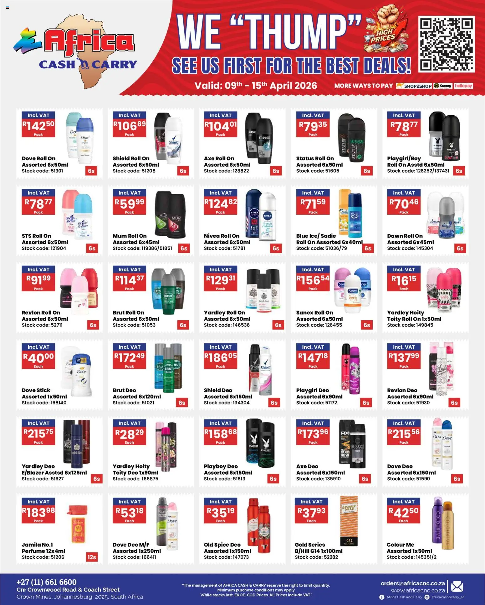 New Africa Cash & Carry catalogue – valid from 09.04.2026 | Page: 6 | Products: Perfume, Stock