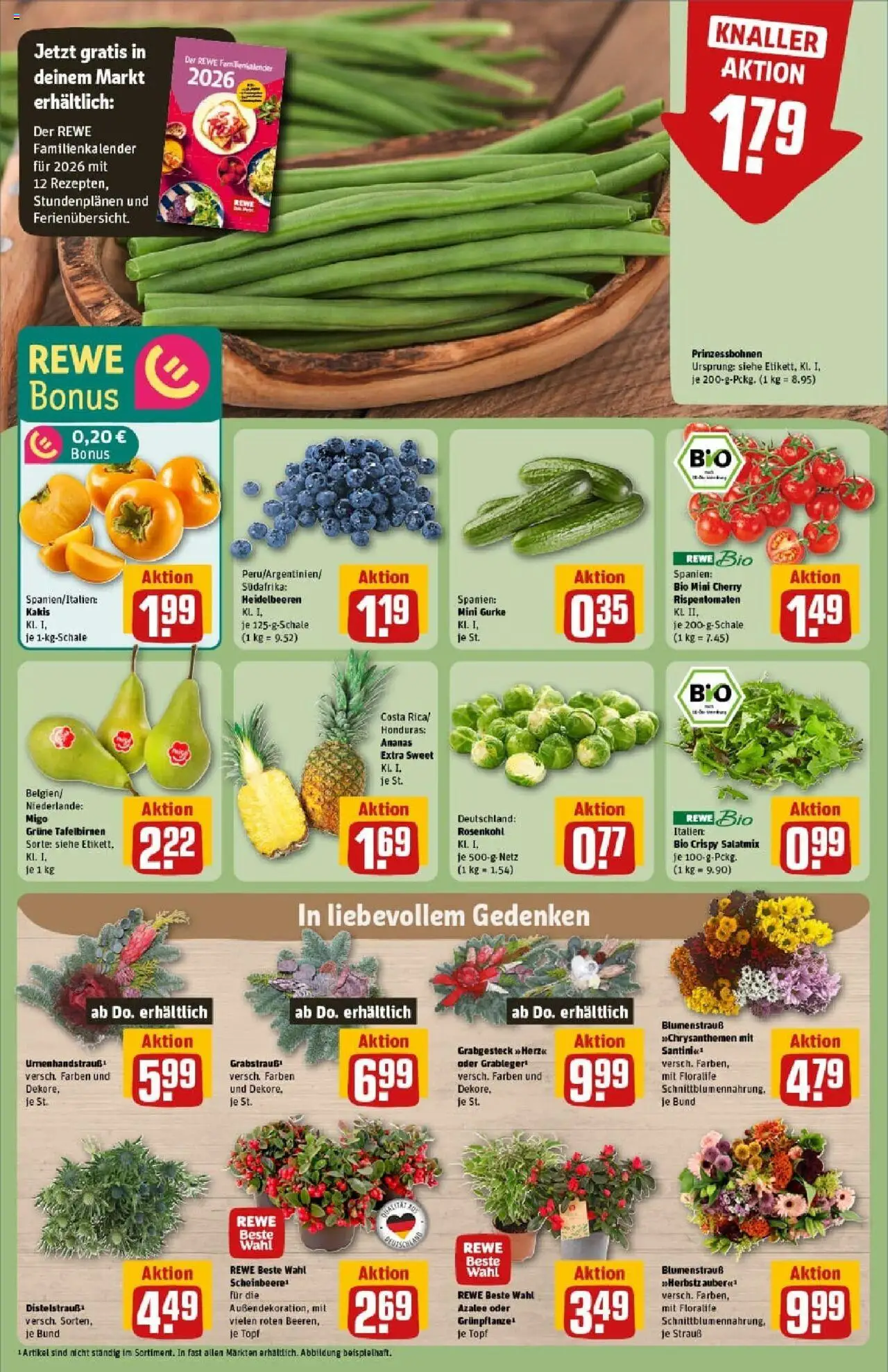 Rewe prospekt Bielefeld	 – gültig ab 19.10.2025 | Seite: 9 | Produkte: Ananas, Heidelbeeren, Kaki