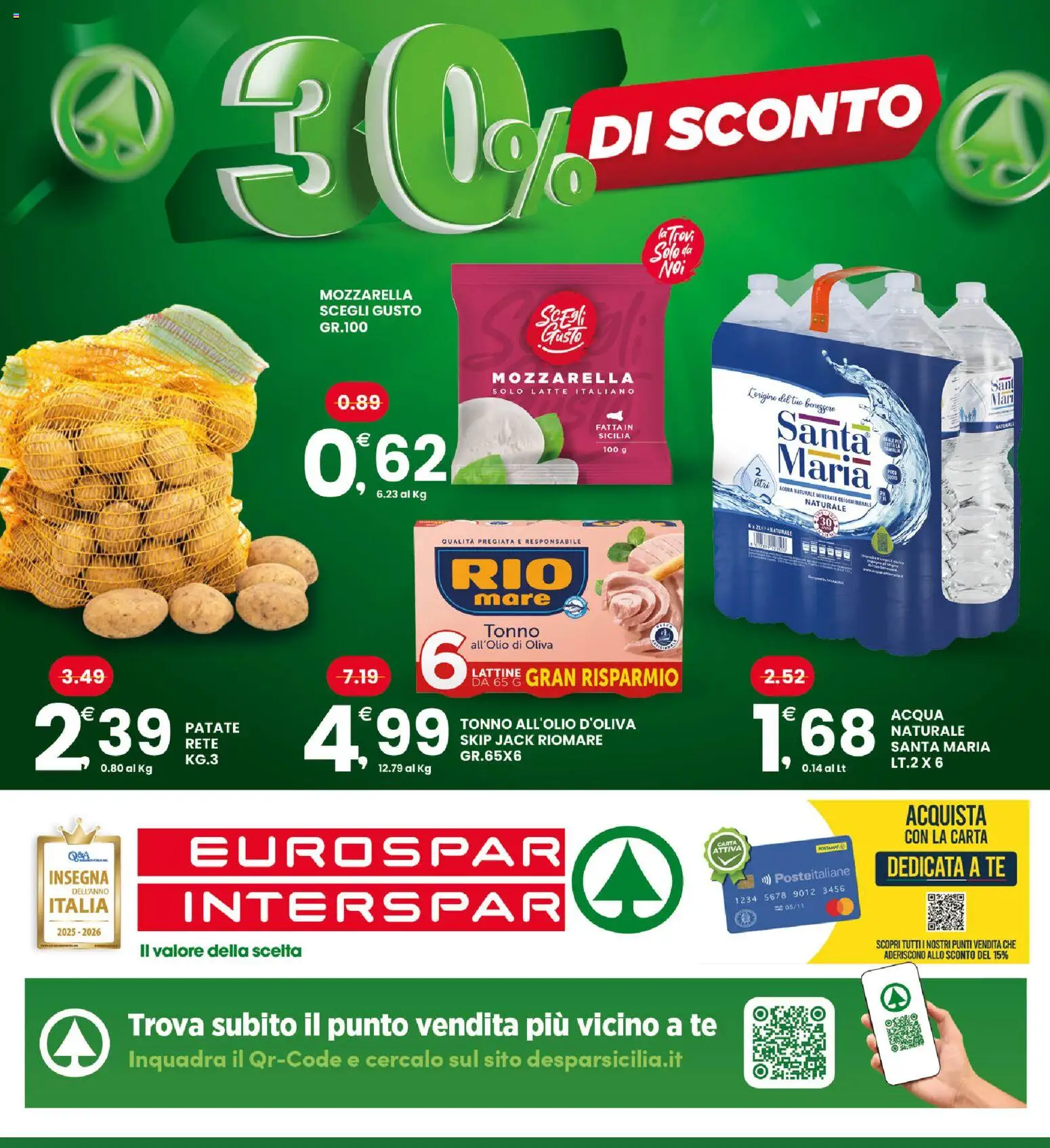 Volantino Eurospar del 06.03.2026 | Pagina: 24 | Prodotti: Tè, Patate, Latte, Acqua naturale