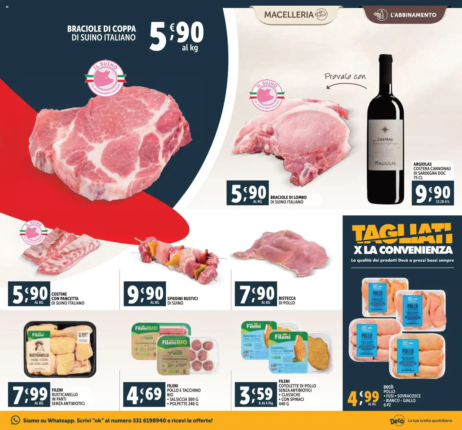 Volantino Decò del 20.11.2025 | Pagina: 5 | Prodotti: Pollo, Pancetta, Suino, Spinaci