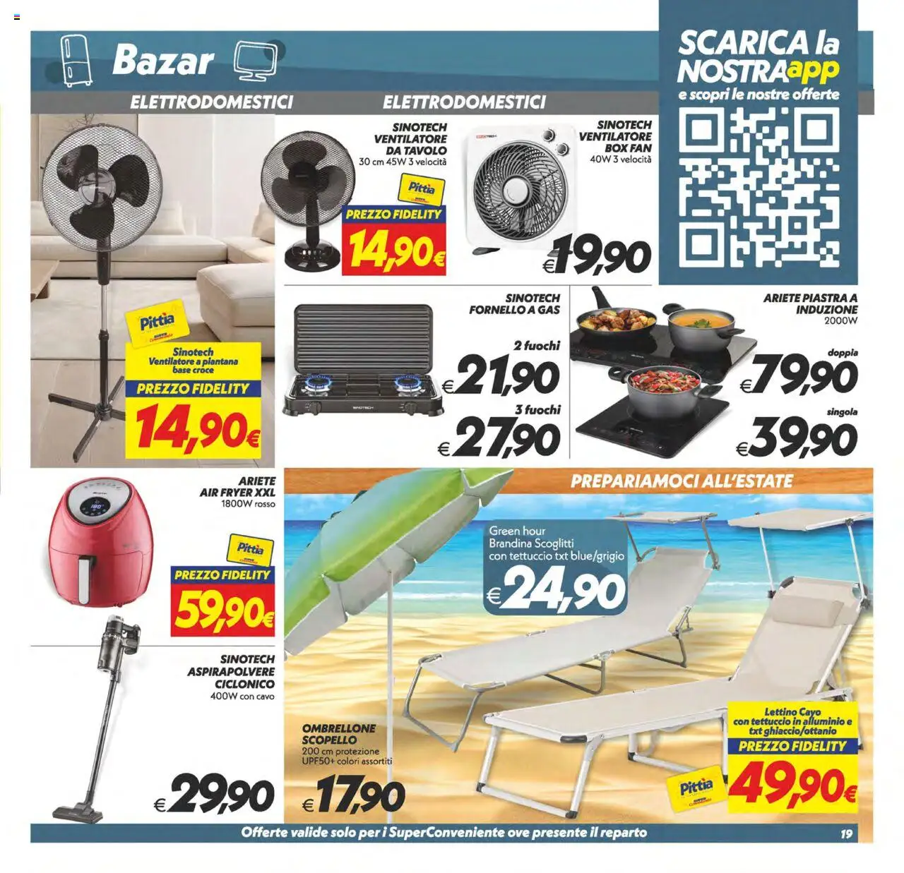 Volantino SuperConveniente del 13.06.2025 | Pagina: 19 | Prodotti: Ventilatore, Fornello a gas, Alluminio, Aspirapolvere