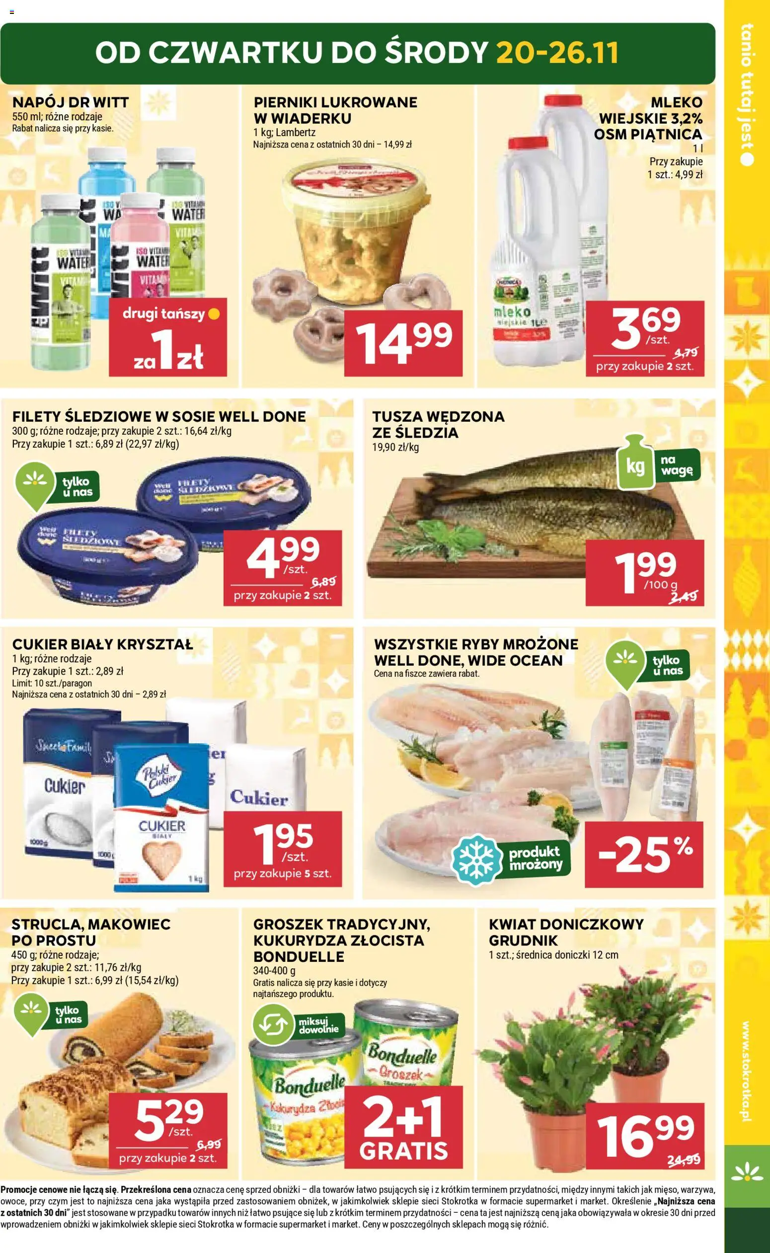 Stokrotka Gazetka - Market od 20.11.2025 | Strona: 3 | Produkty: Pierniki, Kukurydza, Cukier biały, Mleko