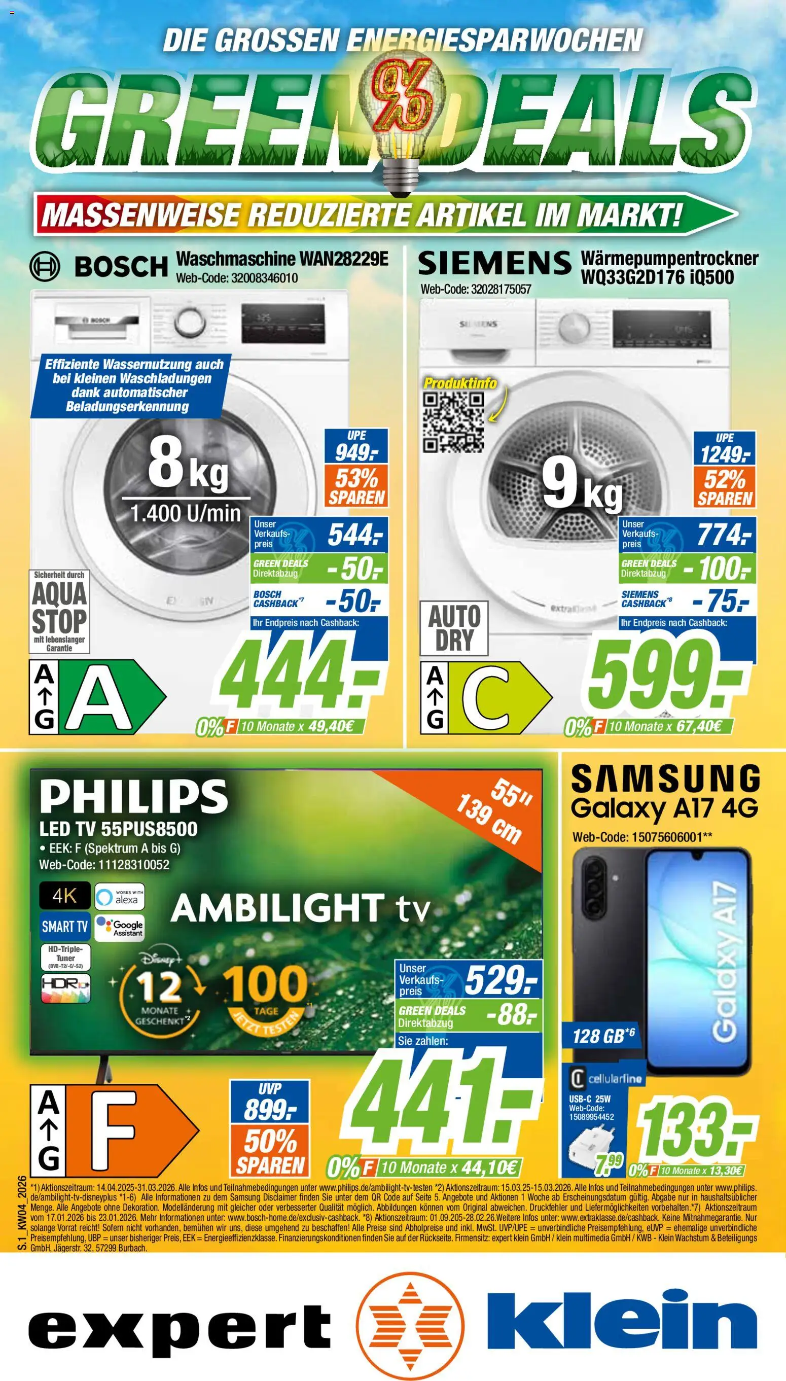Expert Prospekt 	 – gültig ab 19.01.2026 | Seite: 1 | Produkte: Bosch, Siemens, Samsung, Smart TV