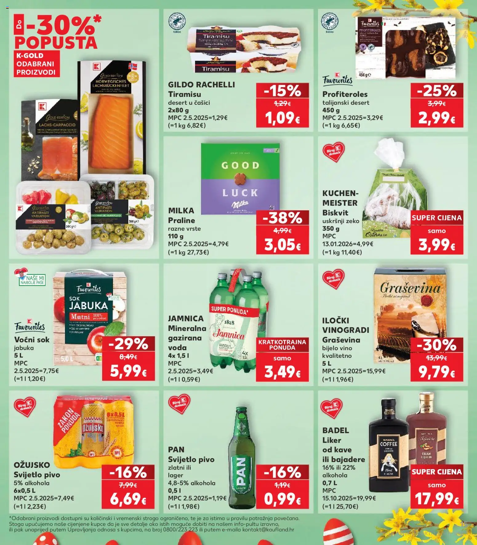 Kaufland katalog | vrijedi od 01.04.2026 | Stranica: 15 | Proizvodi: Vino, Pivo, Voda, Jabuka