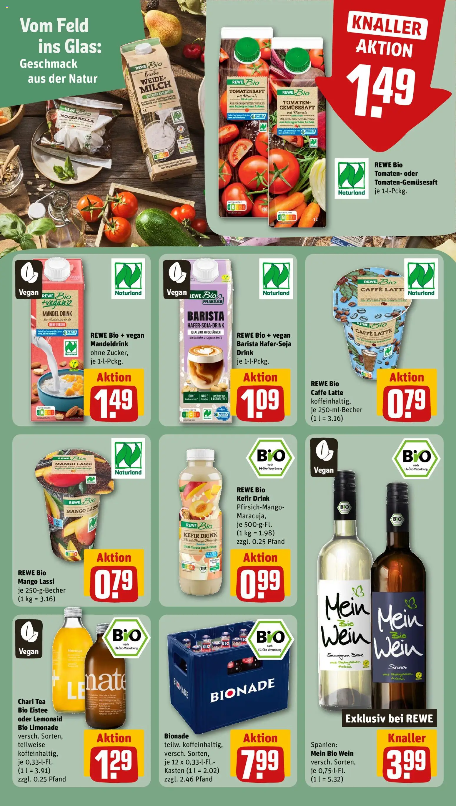 Rewe Prospekt 	 – gültig ab 16.02.2026 | Seite: 15 | Produkte: Milch, Mozzarella, Bionade, Wein