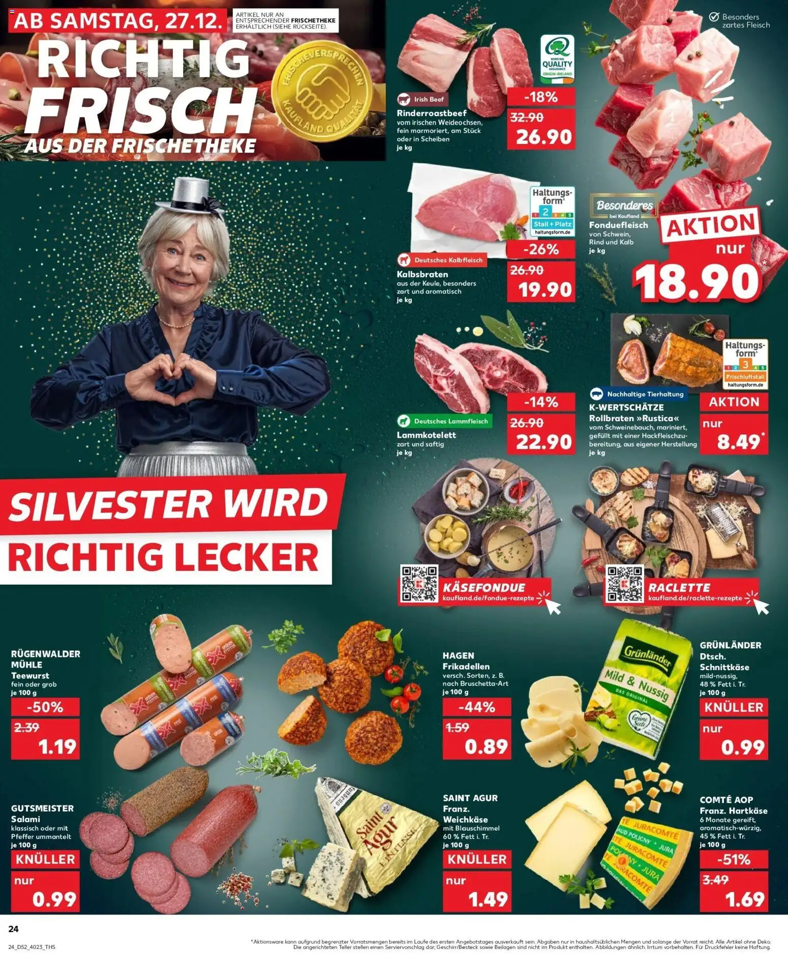 Kaufland prospekt Glauchau	 – gültig ab 28.12.2025 | Seite: 24 | Produkte: Jura, Grunlander, Salami, Fleisch