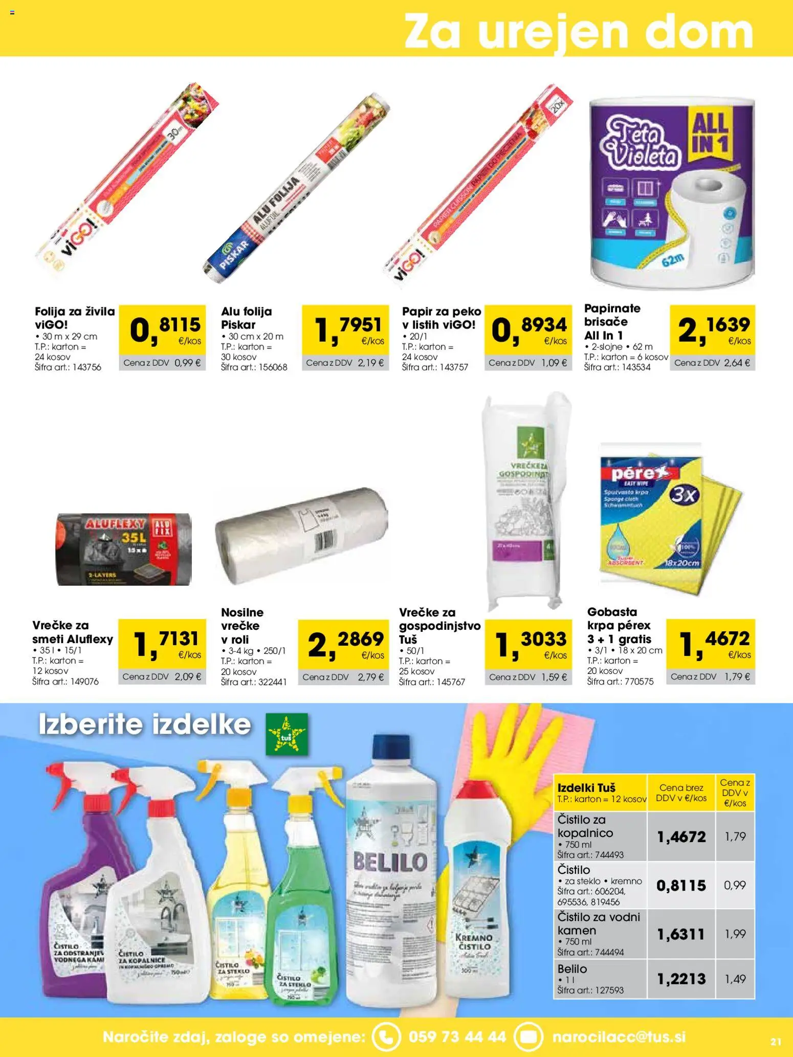 Novi Tuš katalog ponudbe – veljaven od 01.01.2026 | Stran: 21 | Izdelki: Folija