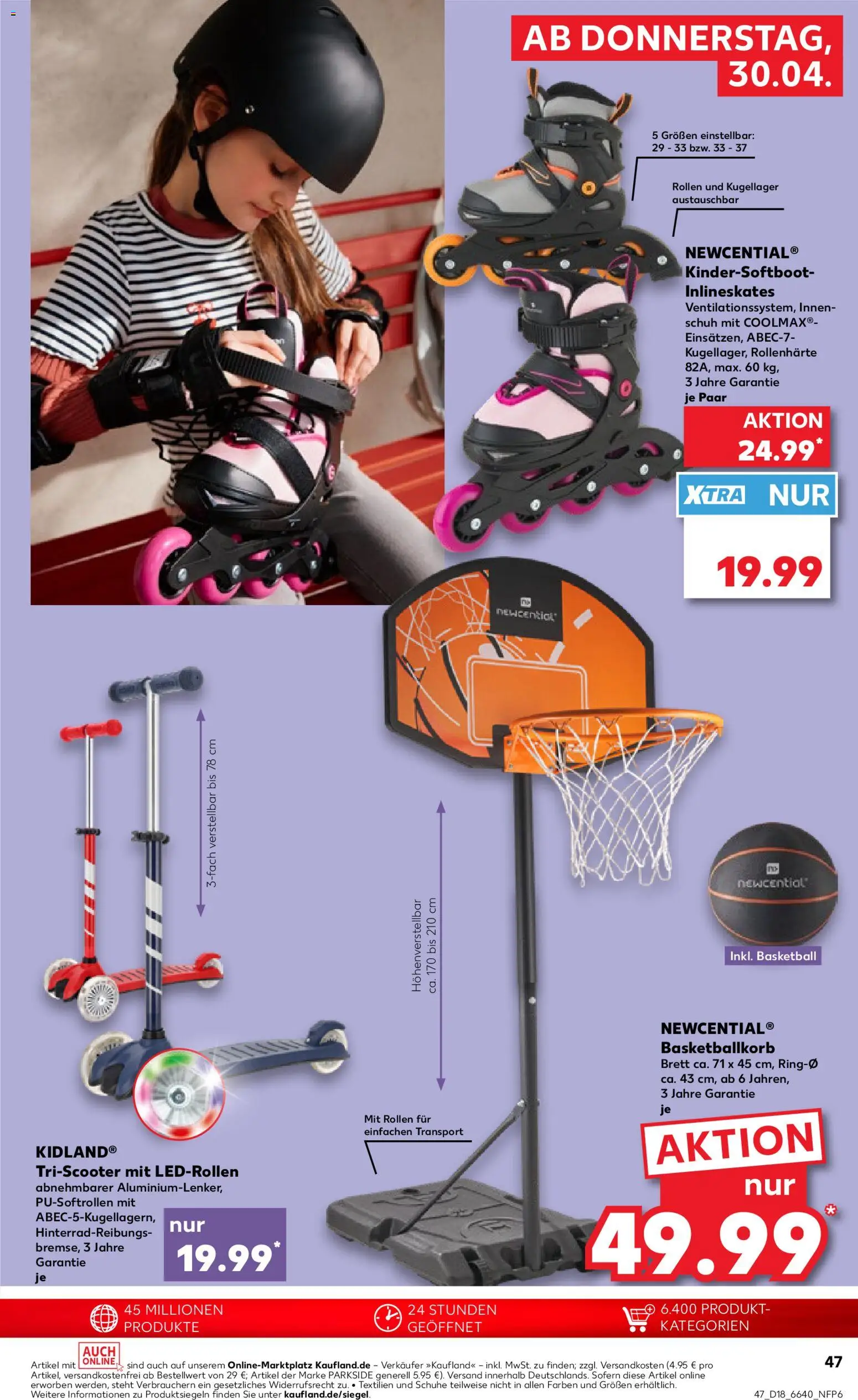 Kaufland Prospekt Speyer	 – gültig ab 30.04.2026 | Seite: 47 | Produkte: Scooter, Basketball