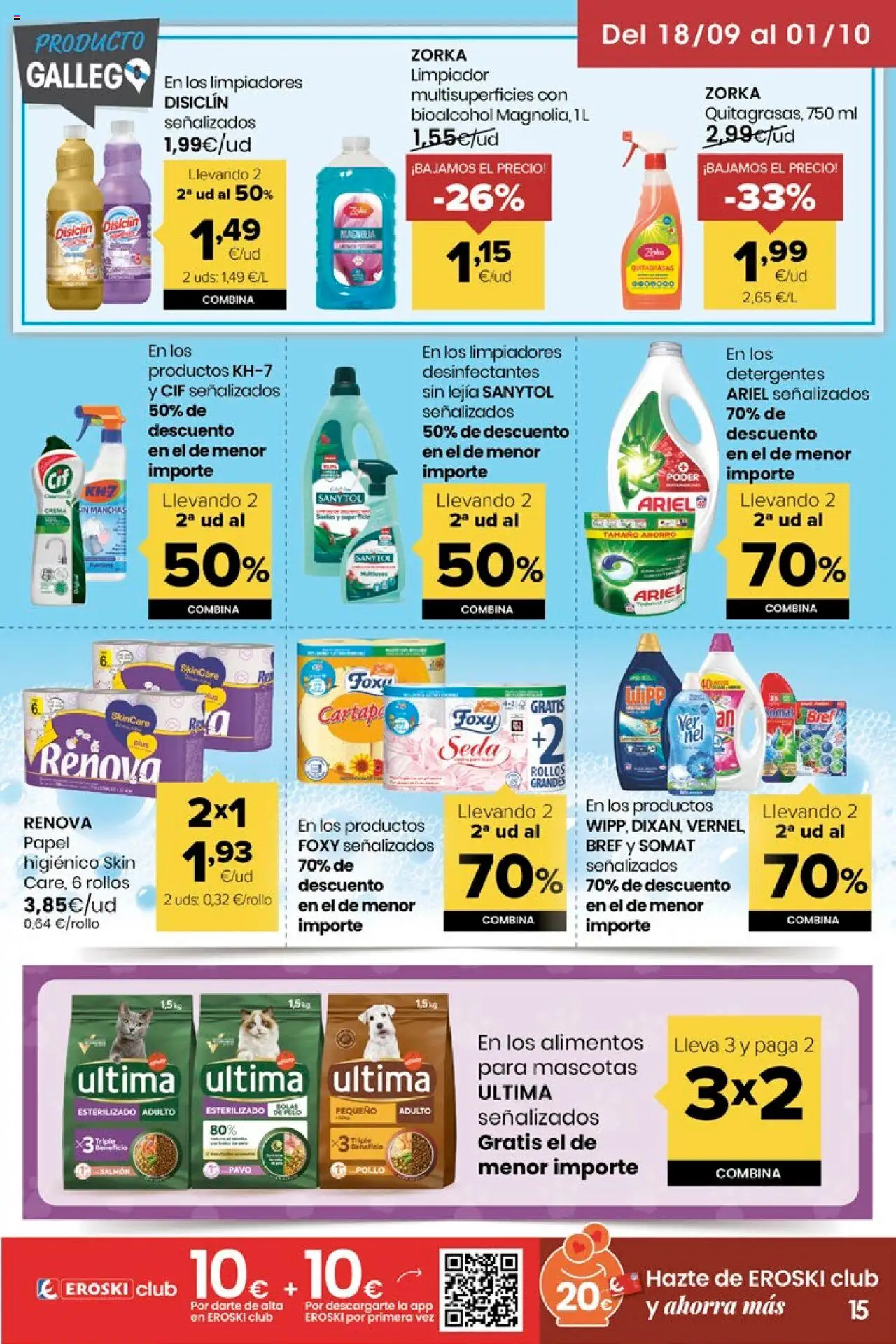 Eroski - Miramos por ti │ válido desde el 18.09.2025 | Página: 15 | Productos: Crema, Κούβα
