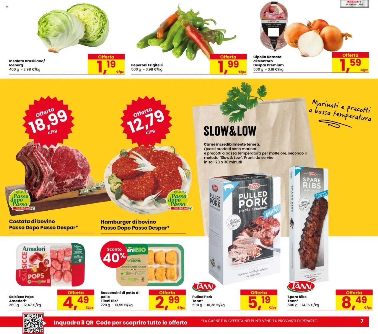 Volantino Despar del 07.08.2025 | Pagina: 7 | Prodotti: Bovino, Pollo, Insalata, Hamburger