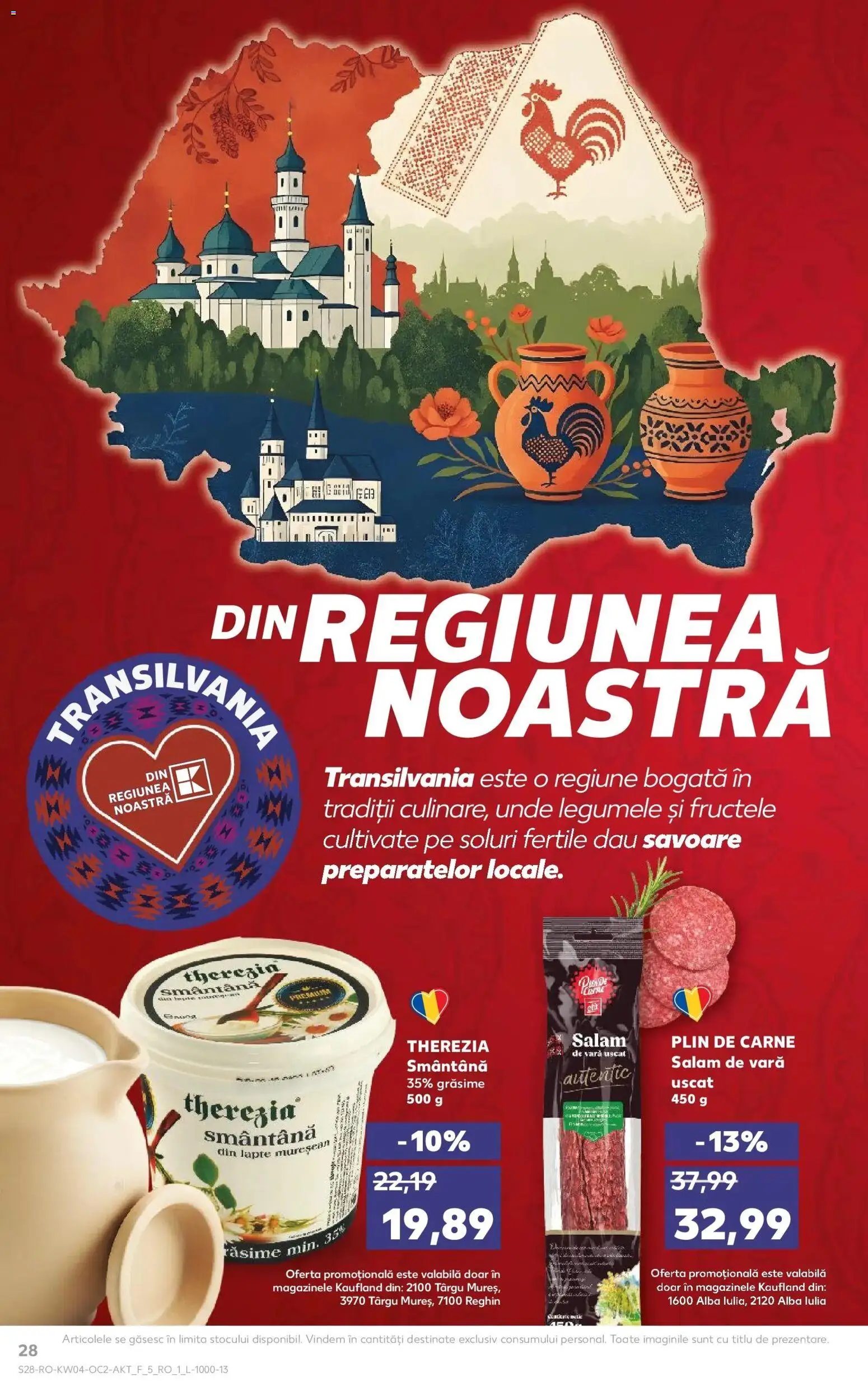 Noul catalog Kaufland – valabil de la 21.01.2026 | Pagină: 28 | Produse: Lapte, Salam, Smântână