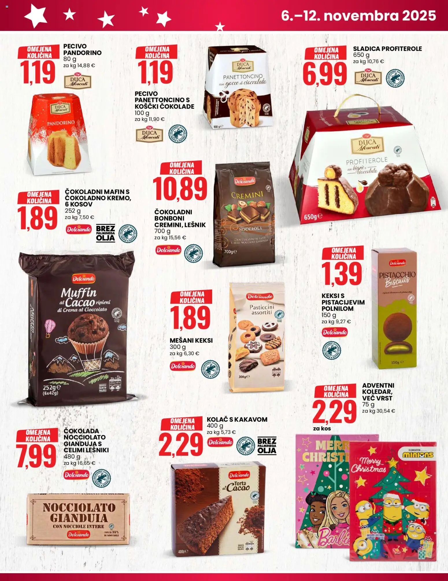 Novi Eurospin katalog ponudbe – veljaven od 06.11.2025 | Stran: 11 | Izdelki: Keksi, Bonboni, Torta, Kos