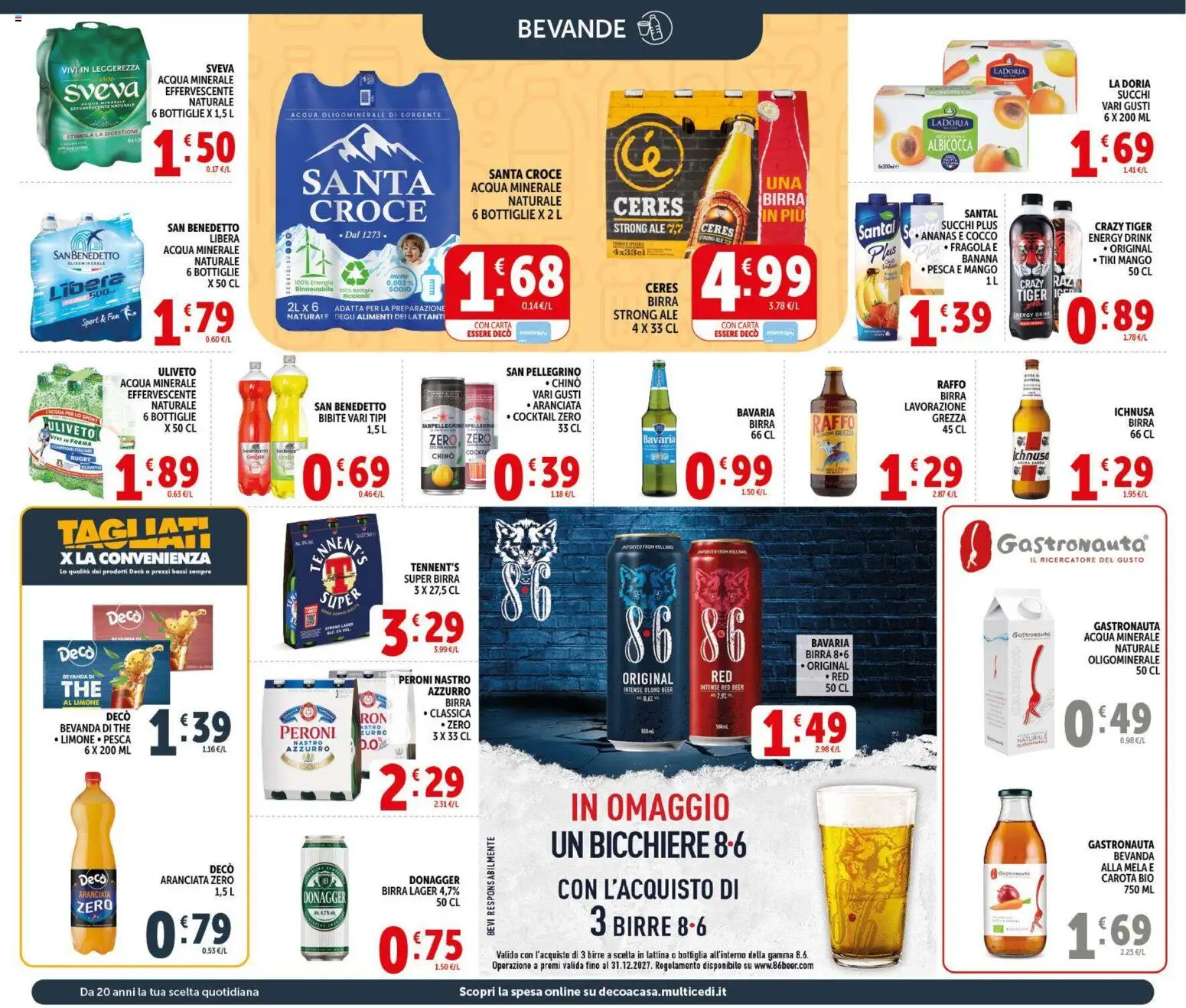 Volantino Decò del 09.04.2026 | Pagina: 16 | Prodotti: Pesca, Ananas, Ceres, The