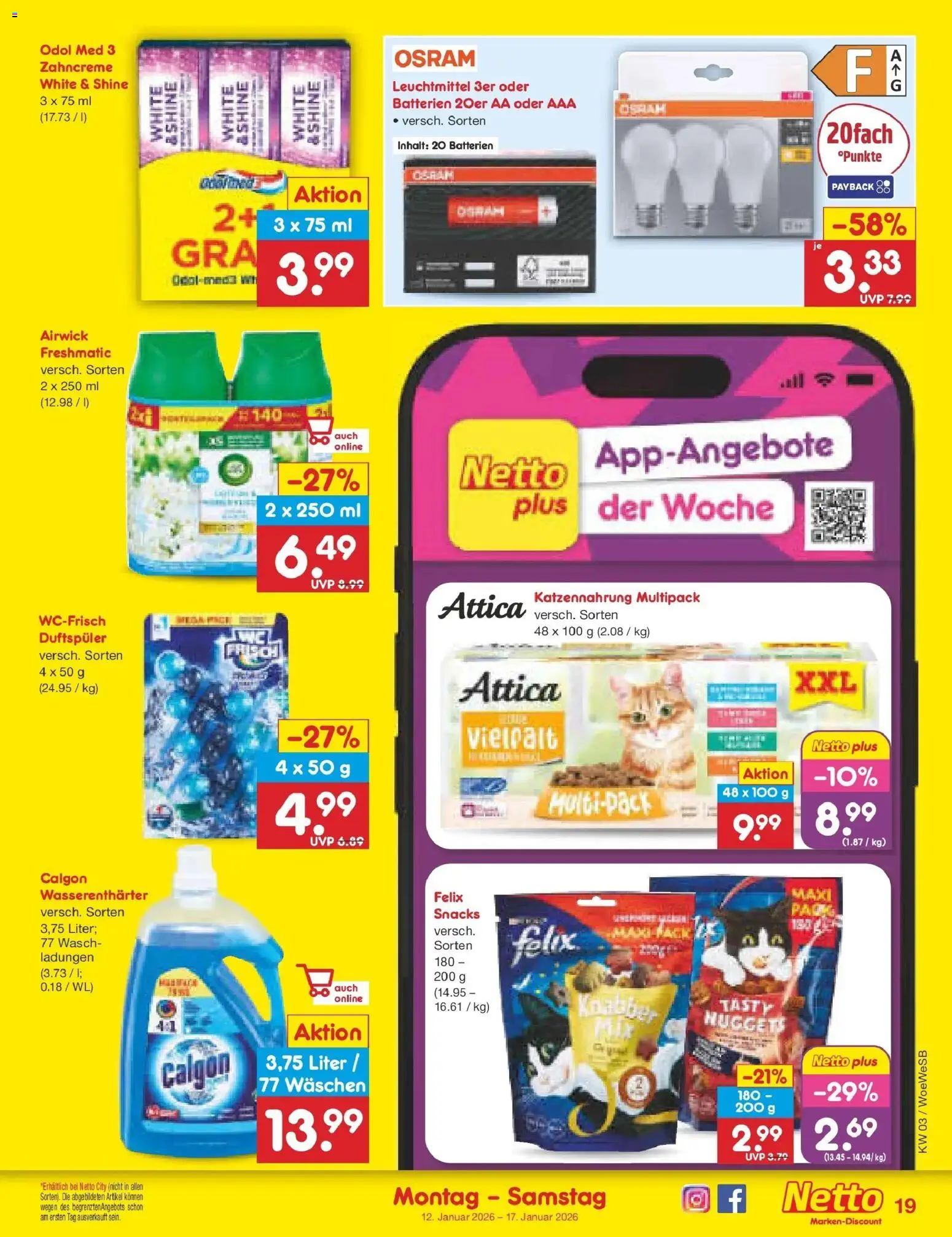 Netto Marken-Discount prospekt Katzweiler	 – gültig ab 12.01.2026 | Seite: 19 | Produkte: Batterien