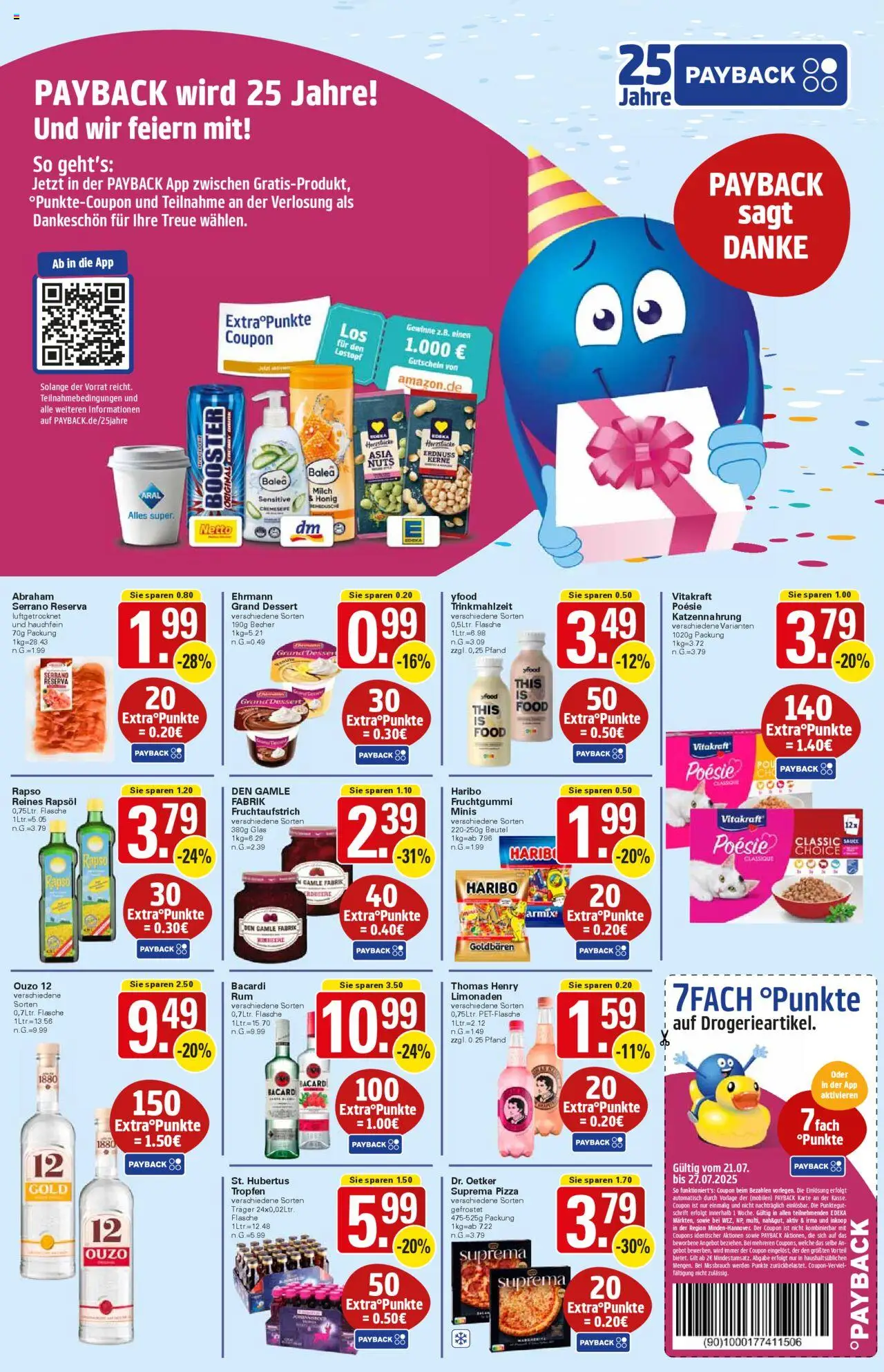WEZ Prospekt - gültig ab dem 21.07.2025 | Seite: 15 | Produkte: Ouzo 12, Haribo, Rapsöl, Himbeere