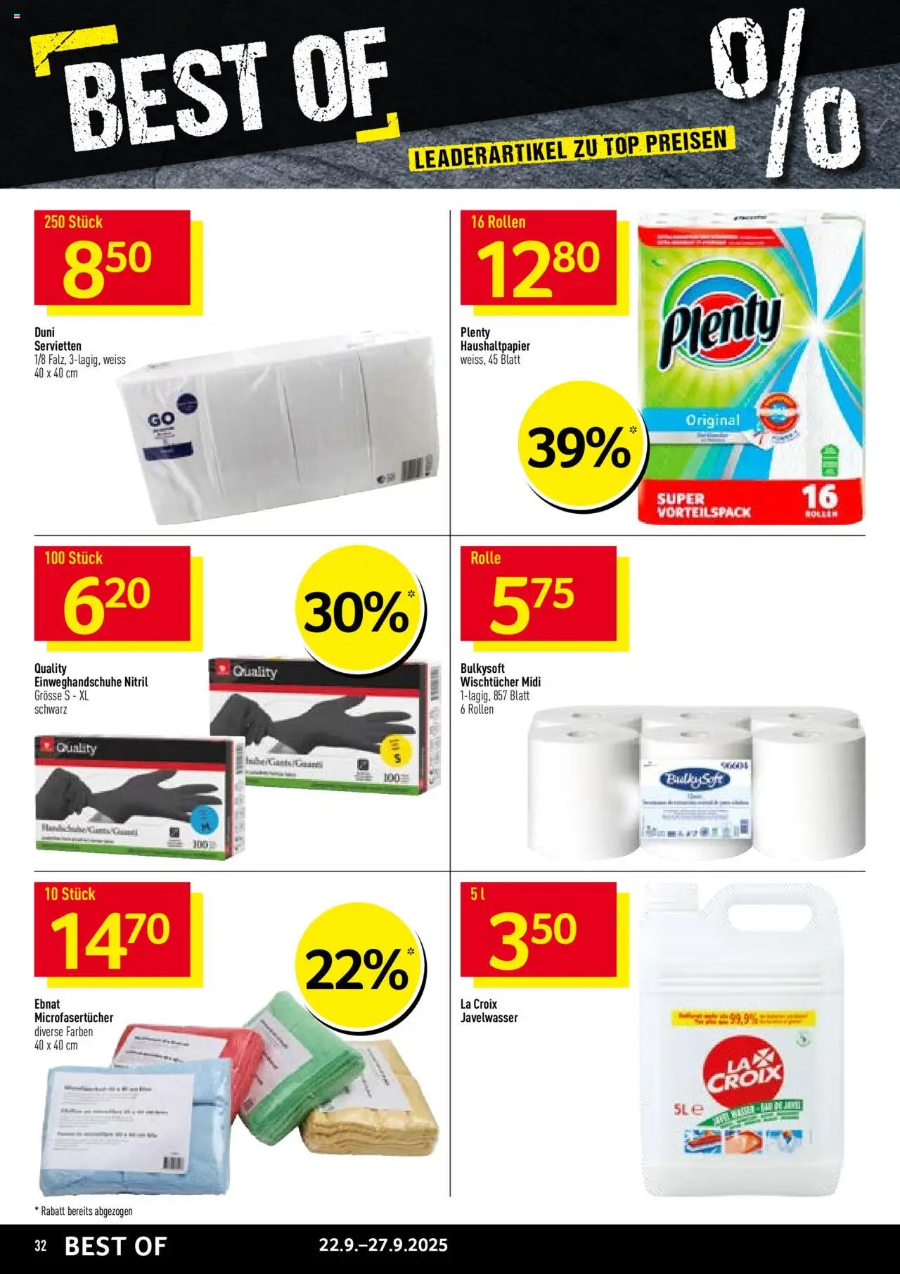 Prodega Aktionen – gültig ab 22.09.2025 | Seite: 32 | Produkte: Bluetooth Højttalere, Handschuhe, Top