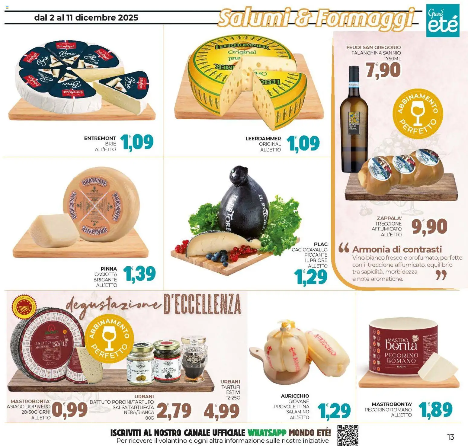 Volantino Eté del 02.12.2025 | Pagina: 13 | Prodotti: Vino, Pecorino Romano, Pecorino, Vino bianco
