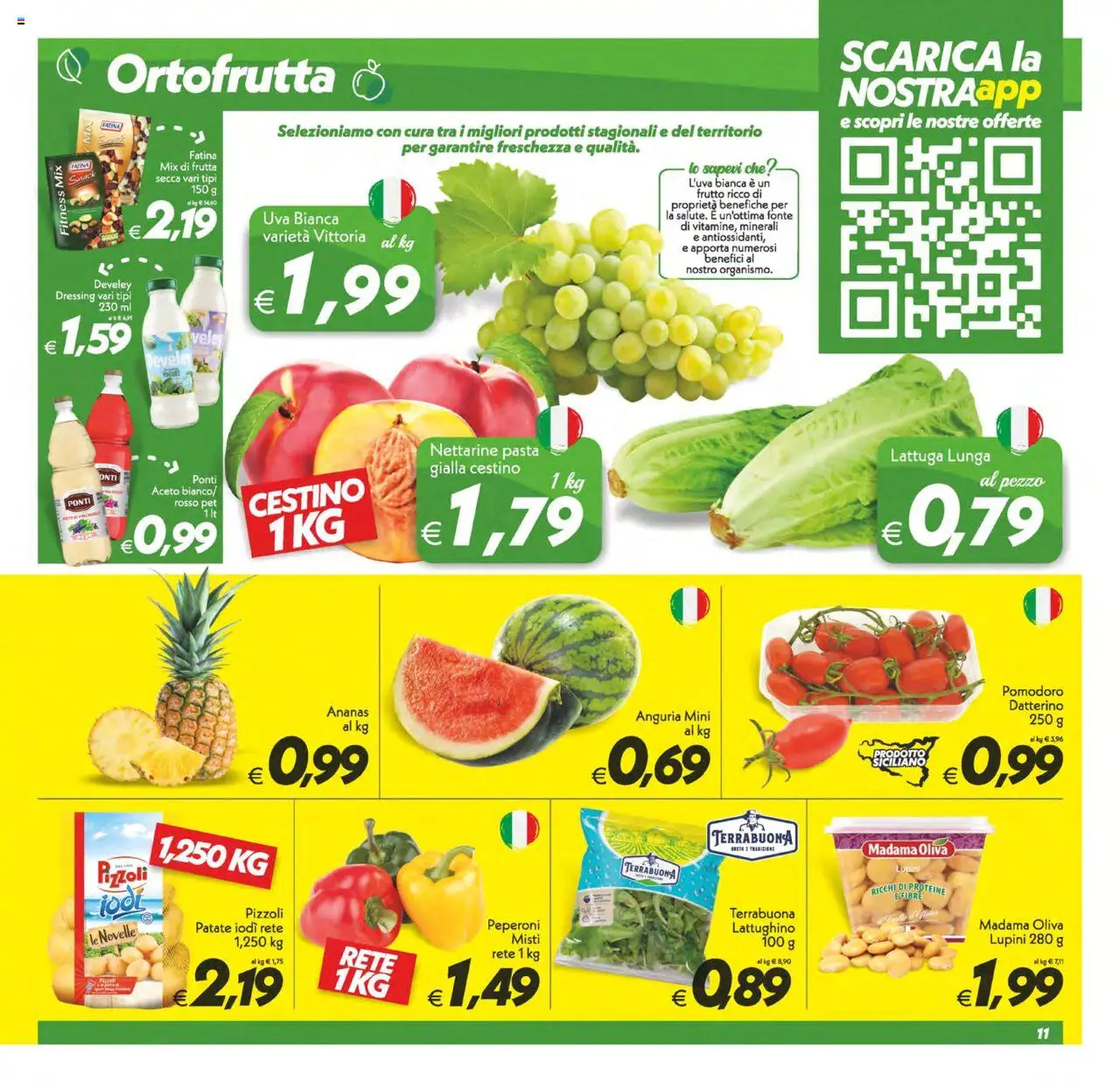 Volantino SuperConveniente del 24.07.2025 | Pagina: 11 | Prodotti: Frutta, Pasta, Ananas, Aceto