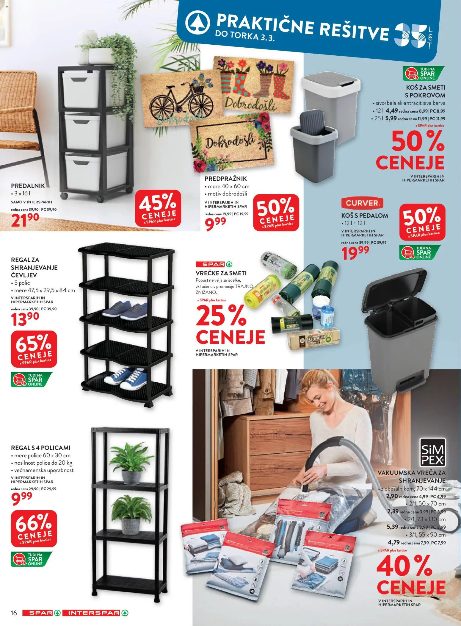 Novi Spar katalog ponudbe – veljaven od 18.02.2026 | Stran: 16 | Izdelki: Predalnik, Predpraznik, Regal, Barva