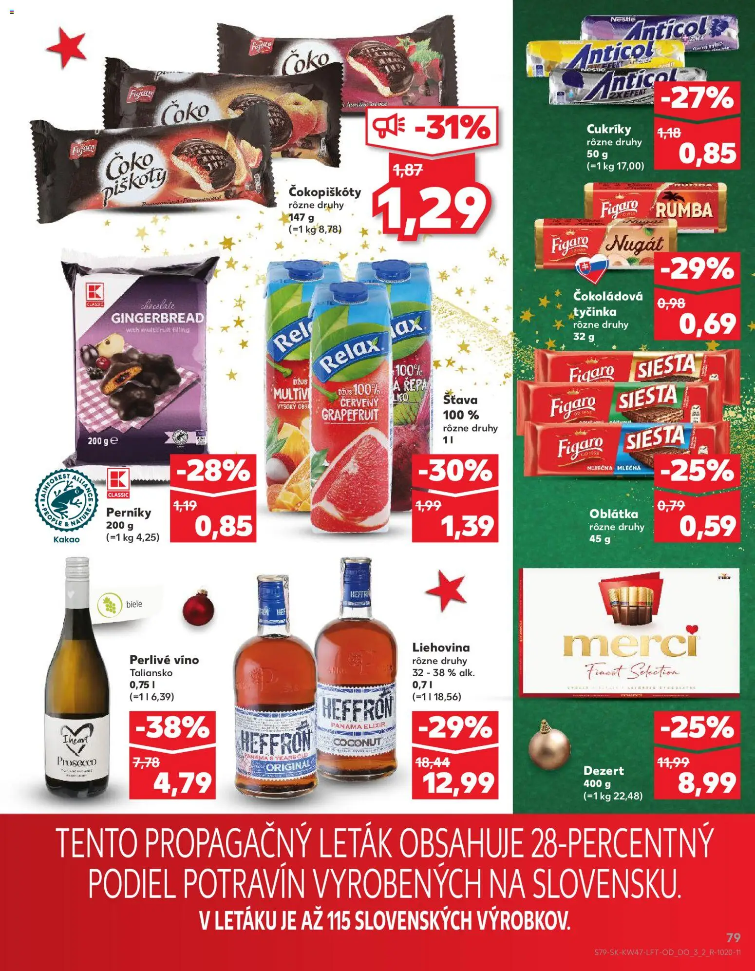 Nové Kaufland akcie – leták je platný od 20.11.2025 | Strana: 79 | Produkty: Džús, Cukríky, Grapefruit, Kakao