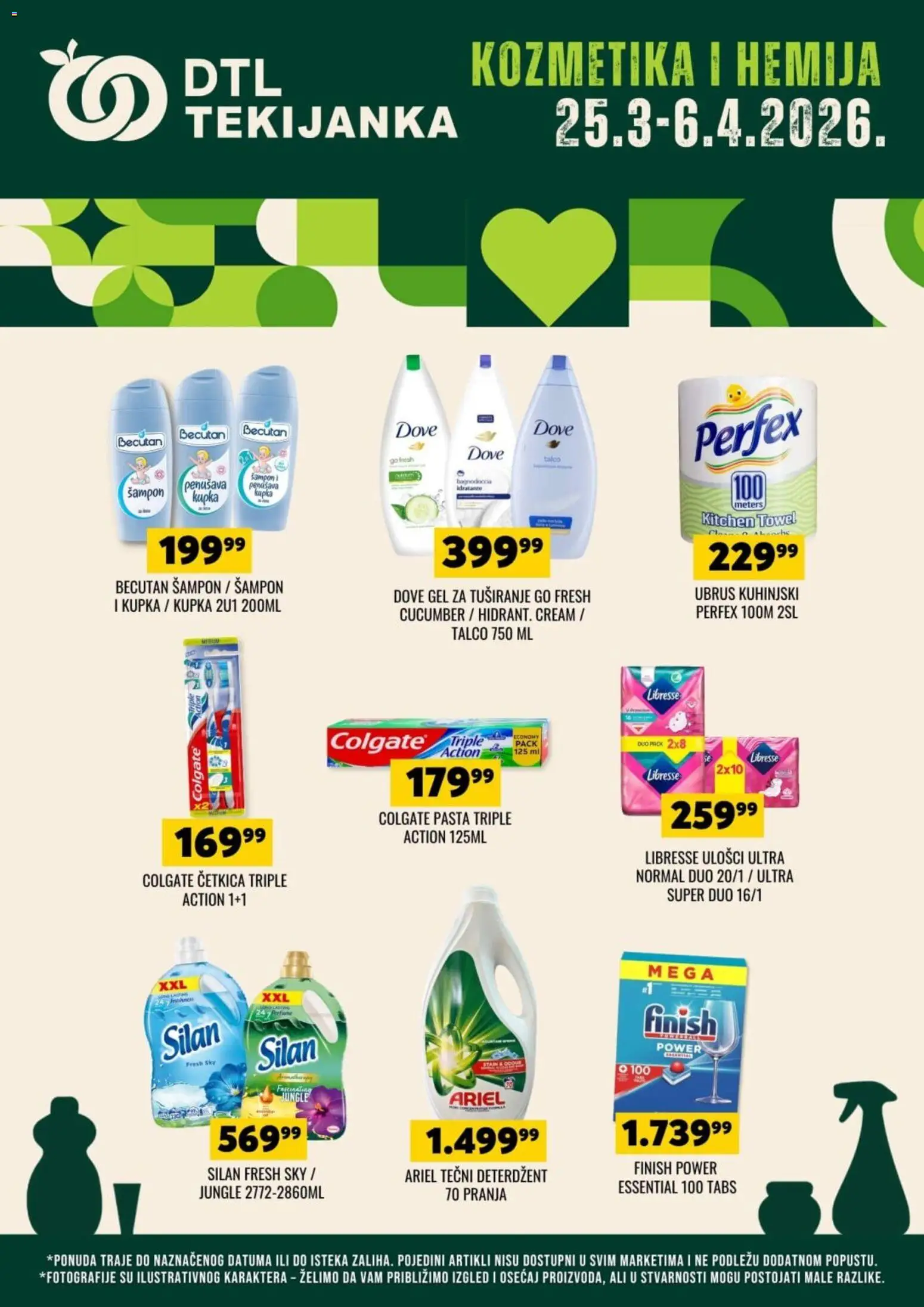 Tekijanka katalog - važi od 25.03.2026 | Strana: 1 | Proizvode: Ariel, Ubrus, Silan, Dove