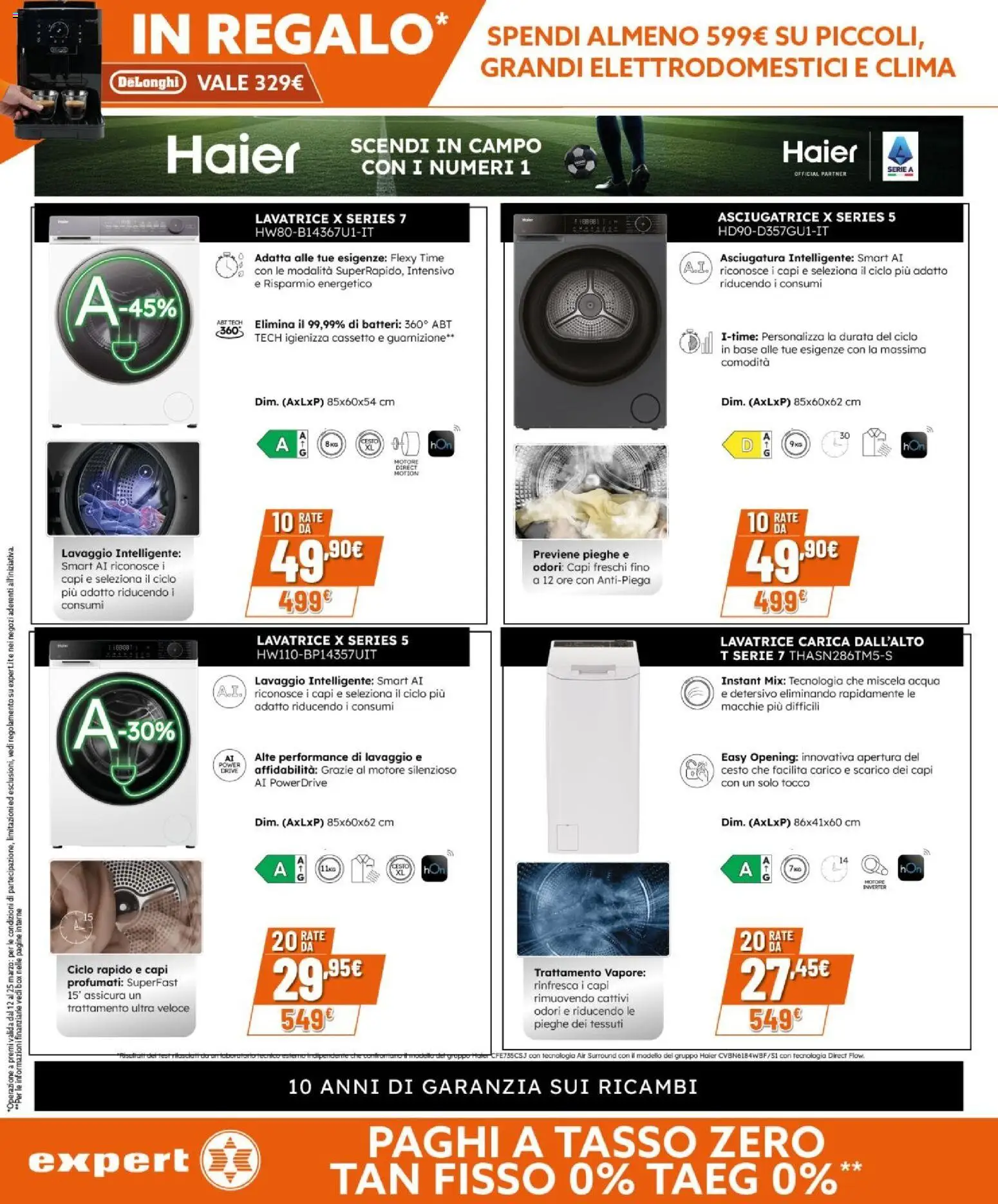 Volantino Expert del 12.03.2026 | Pagina: 11 | Prodotti: Acqua, Lavatrice, Asciugatrice