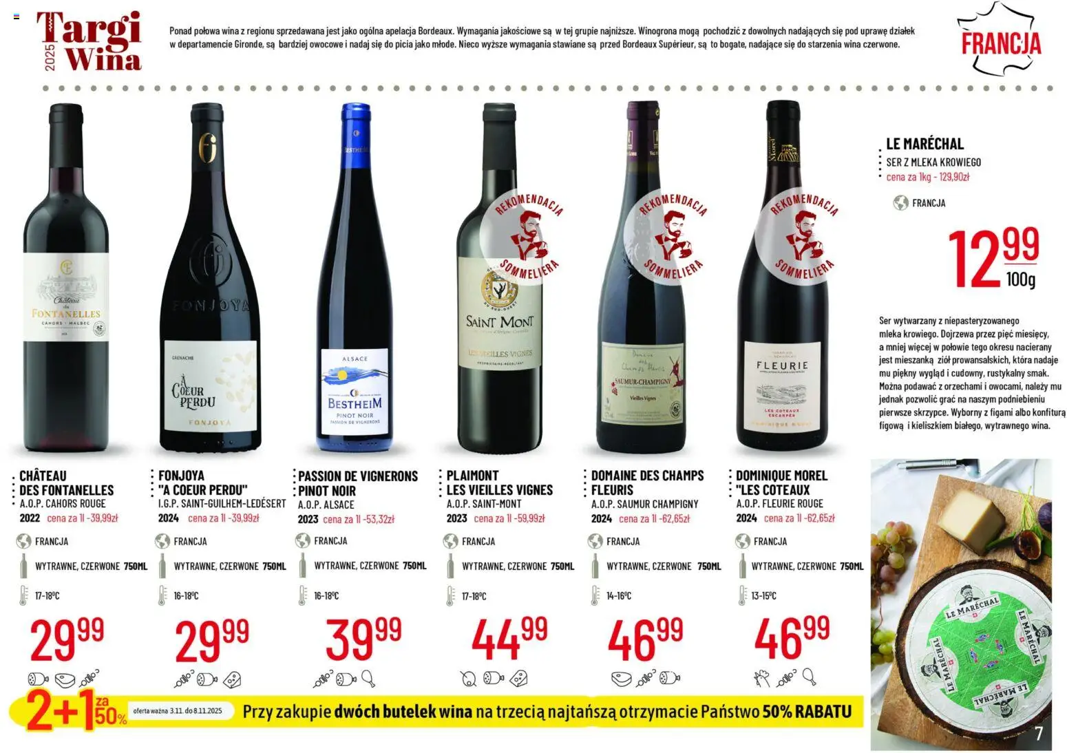 E.Leclerc Gazetka - Radom od 03.11.2025 | Strona: 7 | Produkty: Winogrona, Mleka, Ser