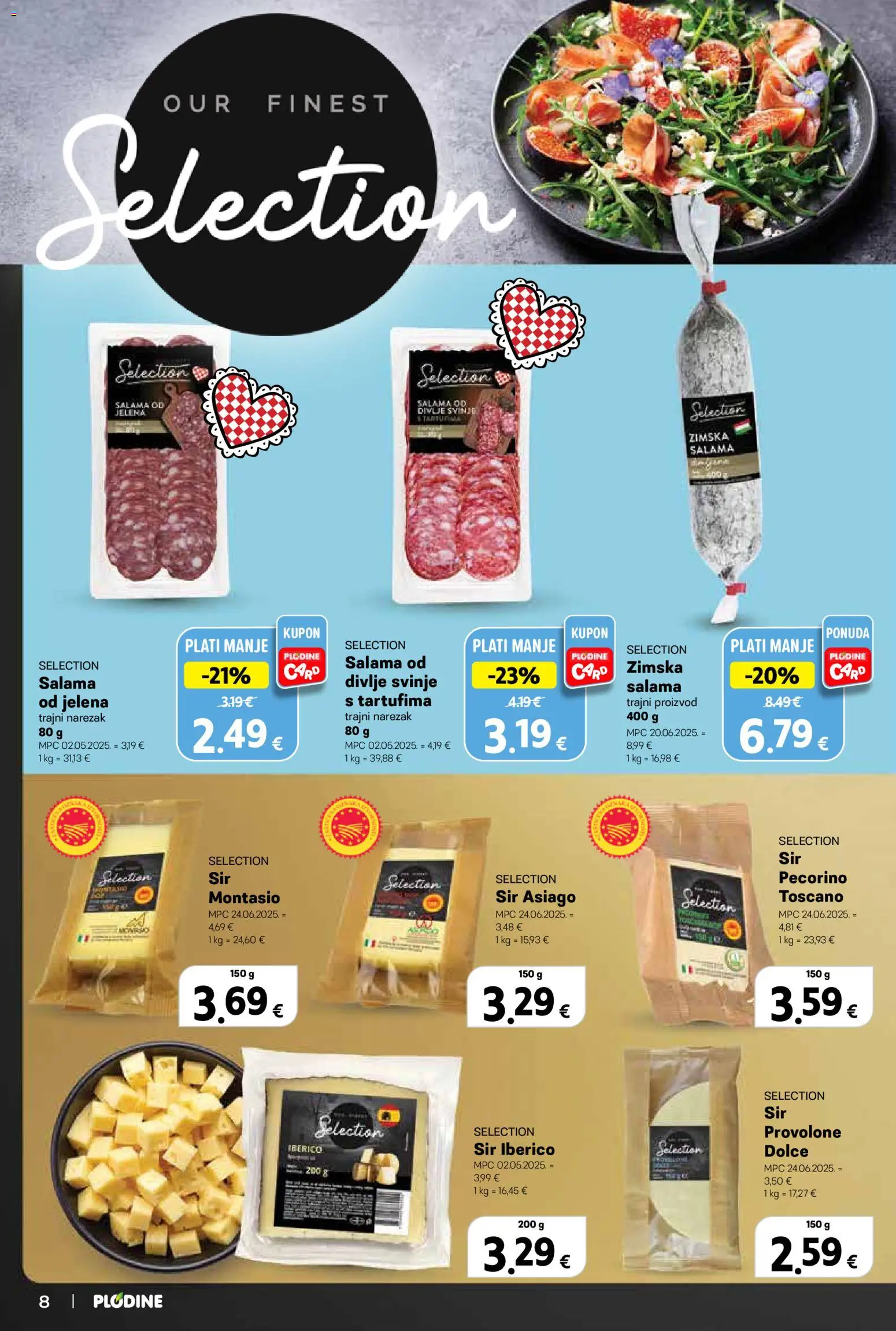 Plodine katalog | vrijedi od 12.11.2025 | Stranica: 8 | Proizvodi: Sir, Salama, Narezak