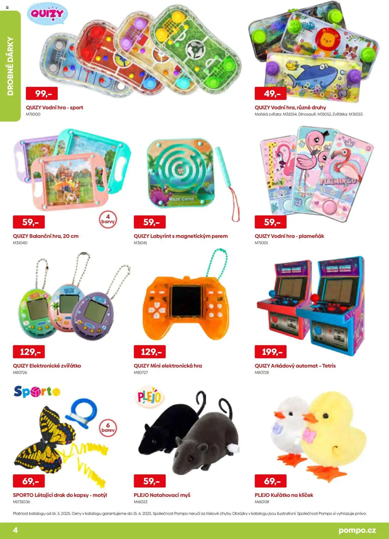 POMPO katalog Léto 2025 od 16.05.2025 | Strana: 4 | Produkty: Myš, Dinosauři, Hra, Barvy
