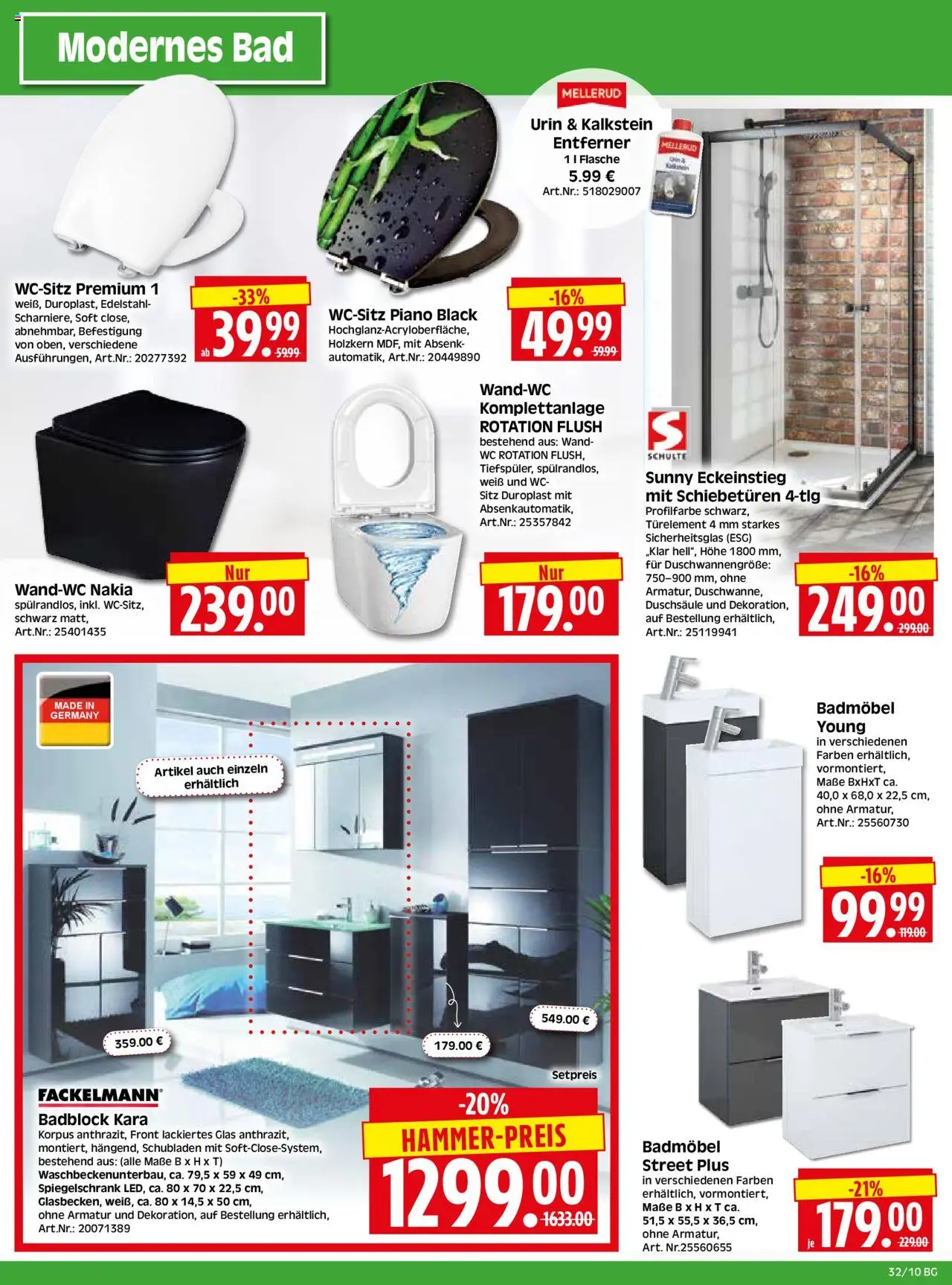 HERKULES - Bau & Garten - gültig ab dem 04.08.2025 | Seite: 10 | Produkte: Bad, Armatur, Spiegelschrank