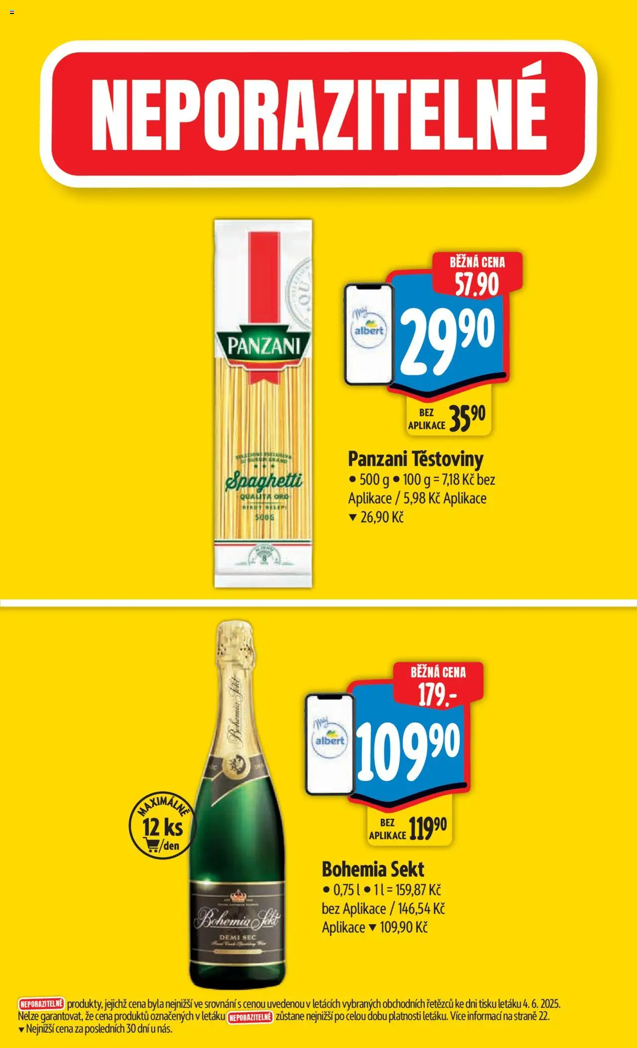 Albert leták - Hypermarket od 11.06.2025 | Strana: 4 | Produkty: Bohemia sekt, Těstoviny, Sekt, Těstoviny Panzani