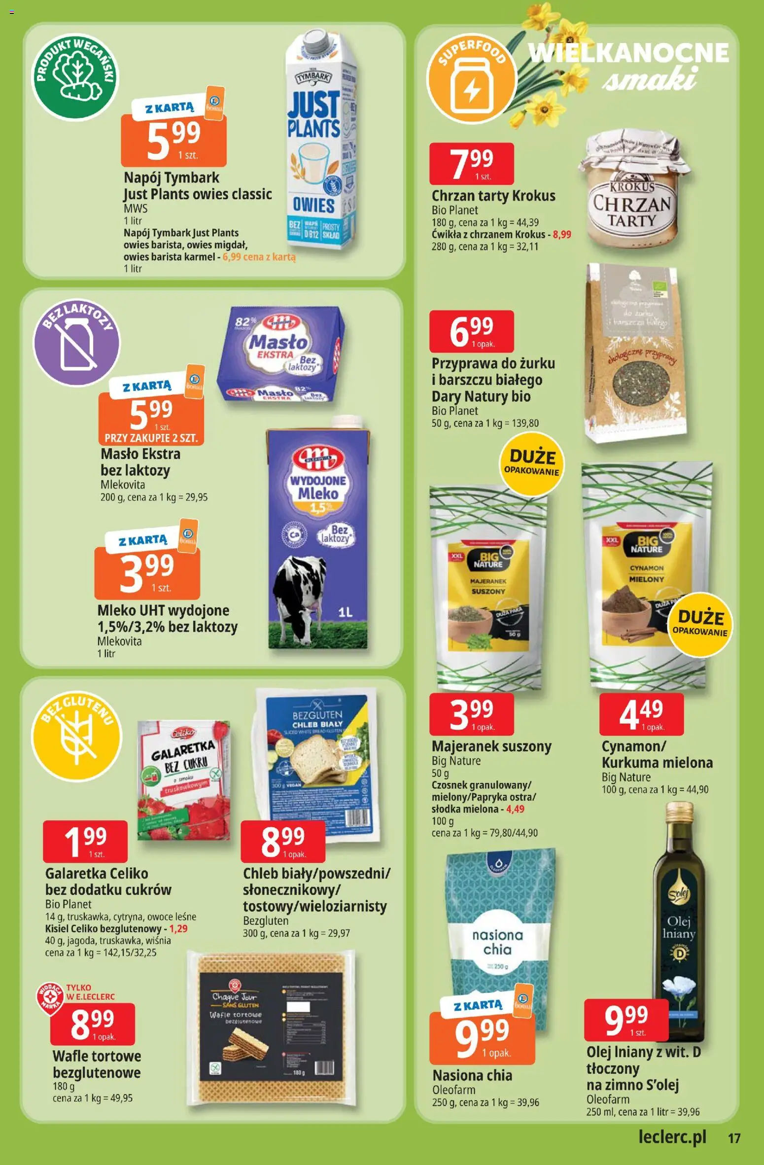 E.Leclerc gazetka - Zamość od 24.03.2026 | Strona: 11 | Produkty: Karta, Majeranek, Wafle, Nasiona chia