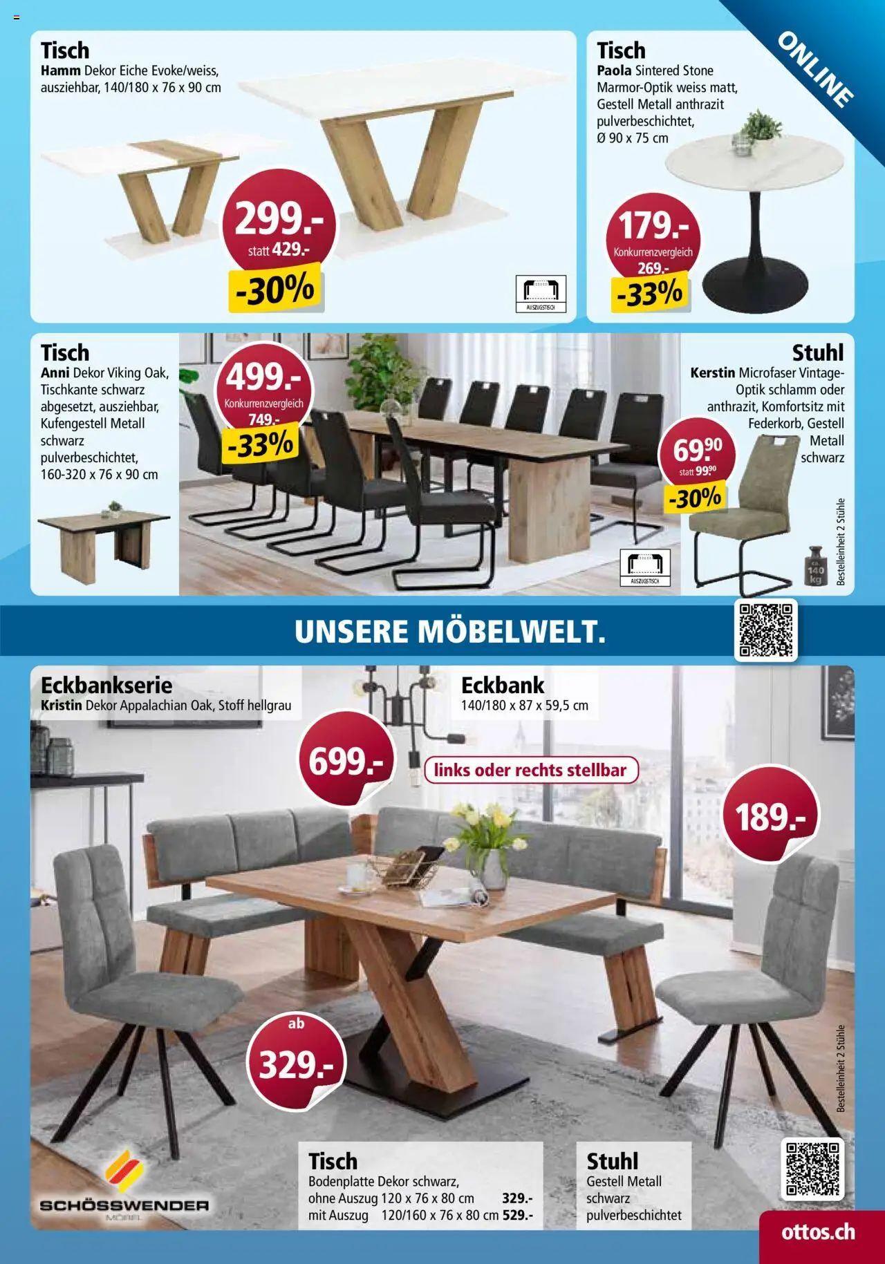 Otto's Aktionen Online Katalog ab 25.08.2025 | Seite: 27 | Produkte: Tisch, Eckbank, Stuhl