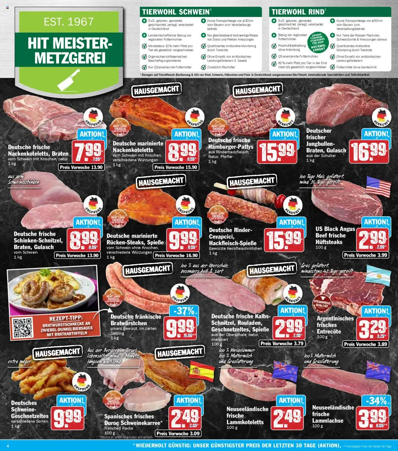HIT Rhineland-Palatinate - gültig ab dem 21.07.2025 | Seite: 4 | Produkte: Pute, Spieße, Entrecote, Pfeffer