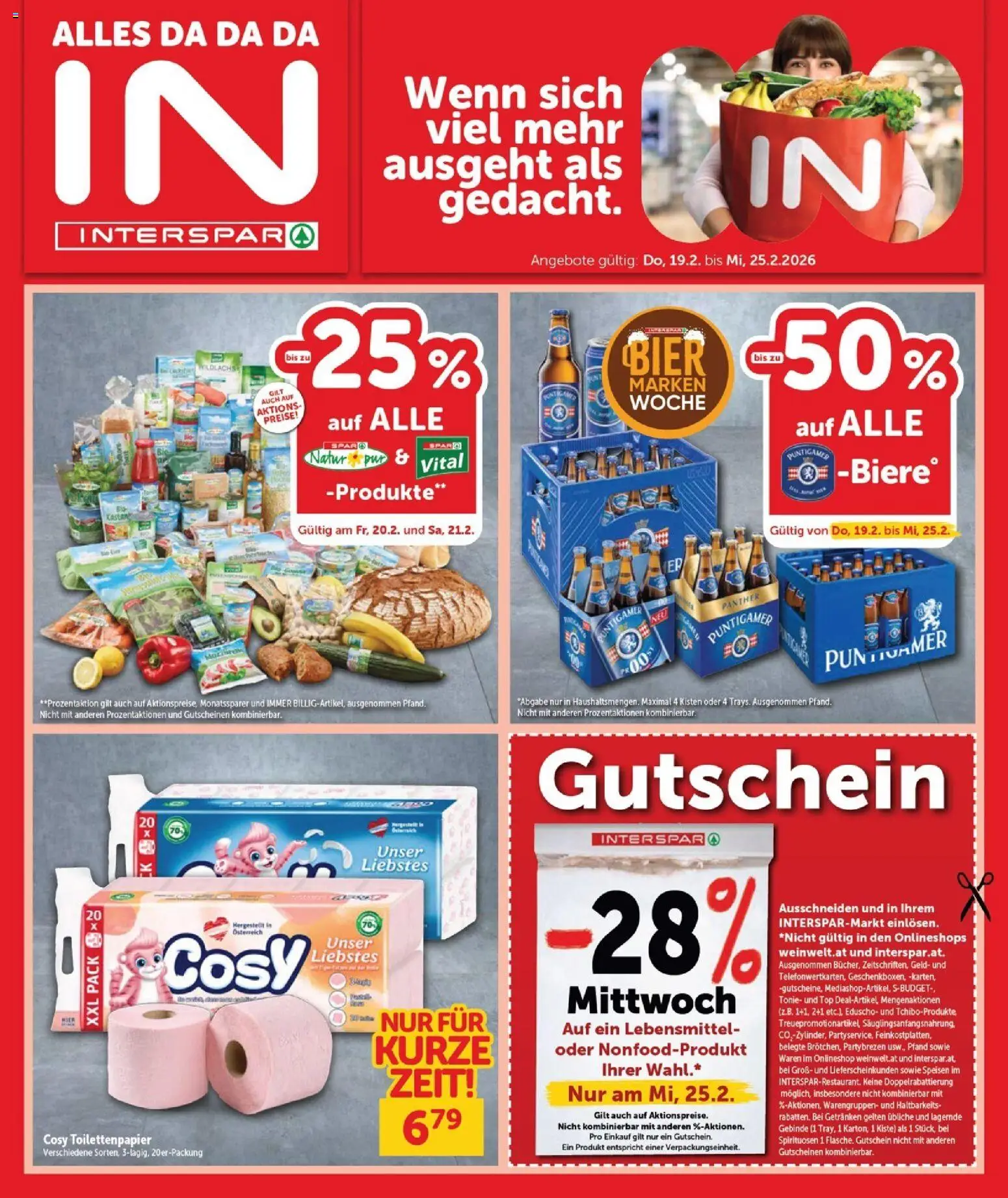 Interspar Flugblatt - Burgenland Sued gültig ab 19.02.2026 | Seite: 1 | Produkte: Libacomb, Bier