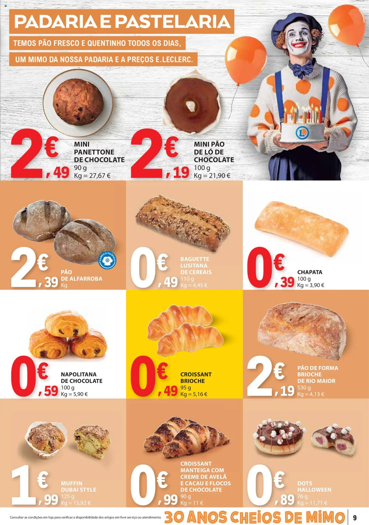 E.Leclerc folheto │ válido de 23.10.2025 | Página: 9 | Produtos: Padaria, Pão, Cereais, Flocos