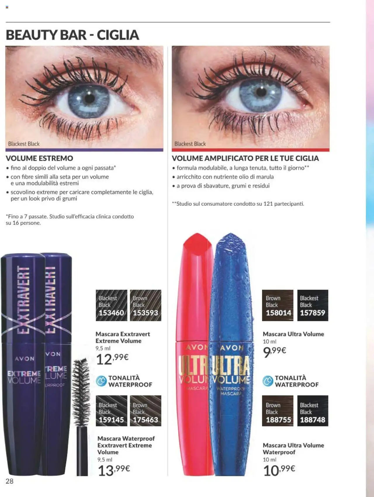Volantino Avon del 01.09.2025 | Pagina: 28 | Prodotti: Mascara, Olio