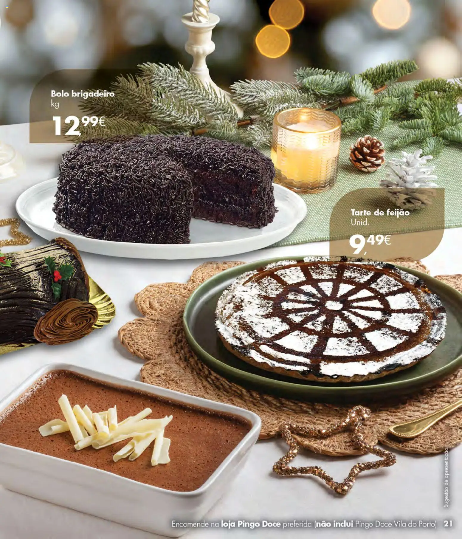 Pingo Doce Encomendas de Natal Acores │ válido de 05.12.2025 | Página: 21 | Produtos: Bolo, Chocolate, Tarte