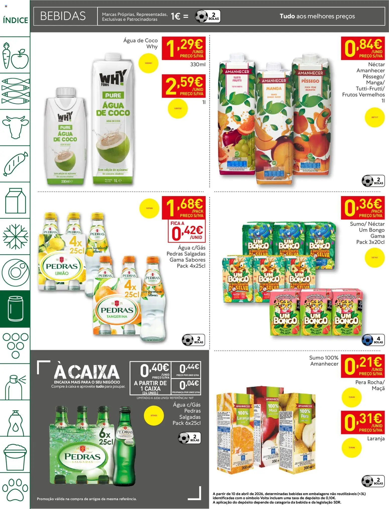Recheio folheto │ válido de 21.04.2026 | Página: 32 | Produtos: Caixa, Maça, Sumo, Bebida