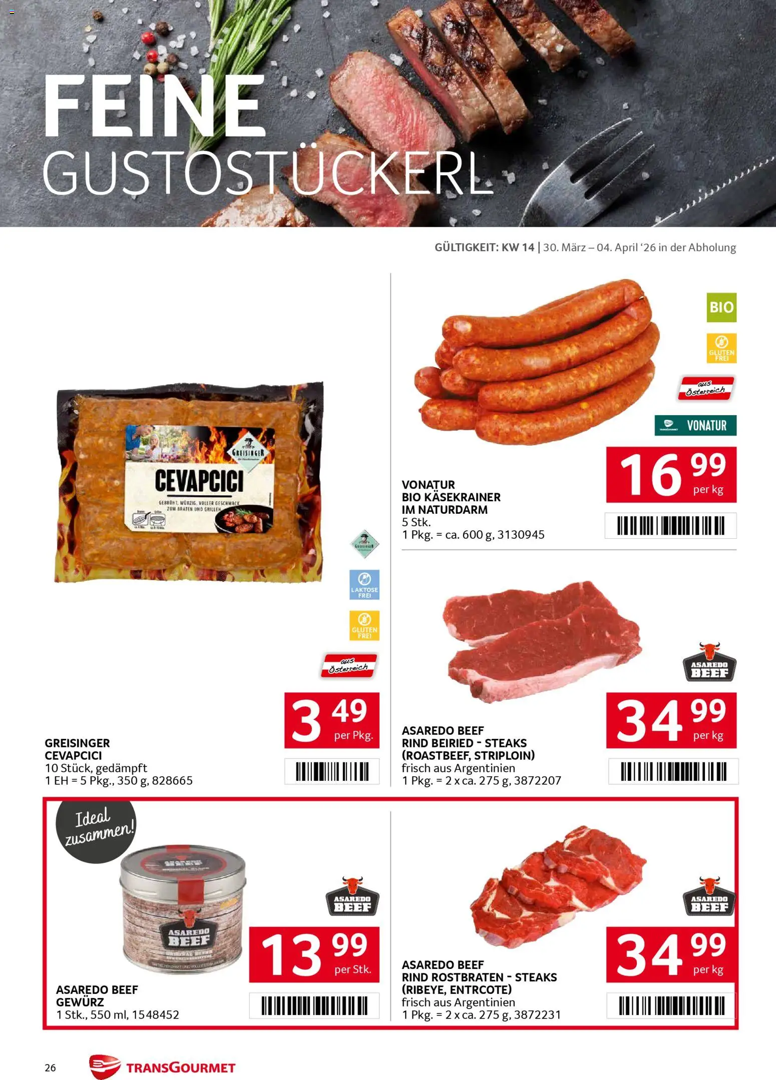 Die besten Angebote | Transgourmet Flugblatt ab 30.03.2026 | - Jetzt stöbern! | Austria