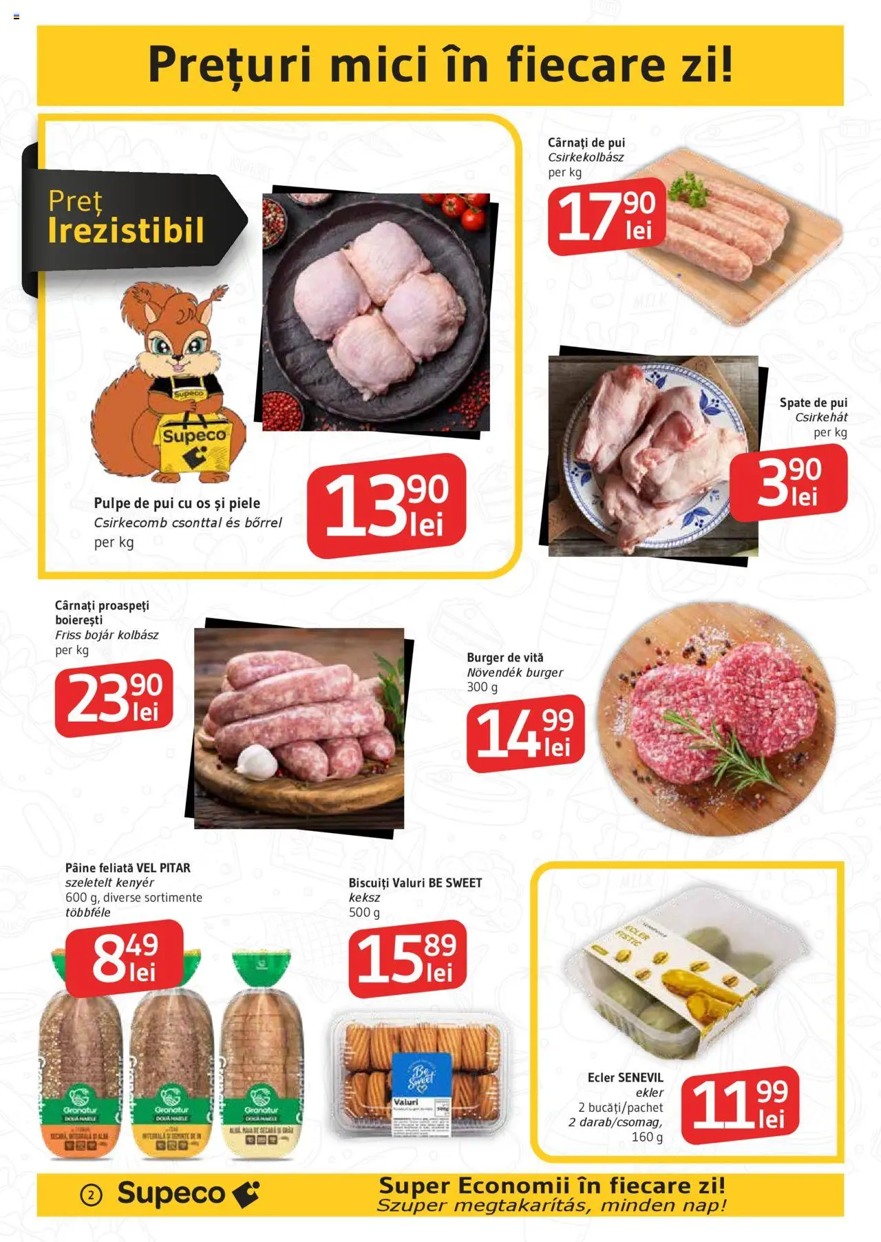 Noul catalog Supeco – valabil de la 18.09.2025 | Pagină: 2 | Produse: Pâine, Fistic, Biscuiți, Burger