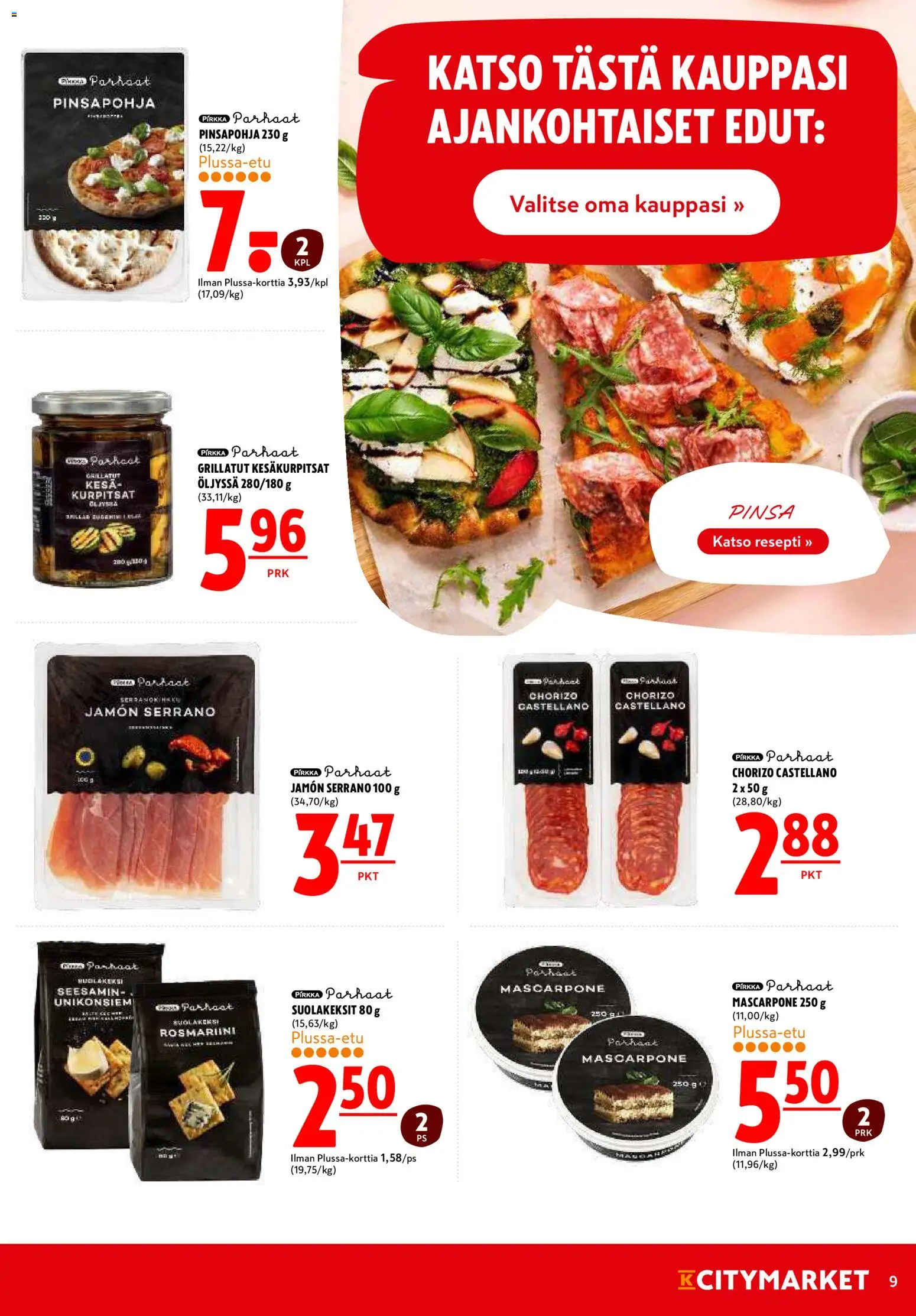 K-Citymarket tarjoukset – voimassa 26.03.2026 alkaen | Sivu: 9 | Tuotteet: Chorizo