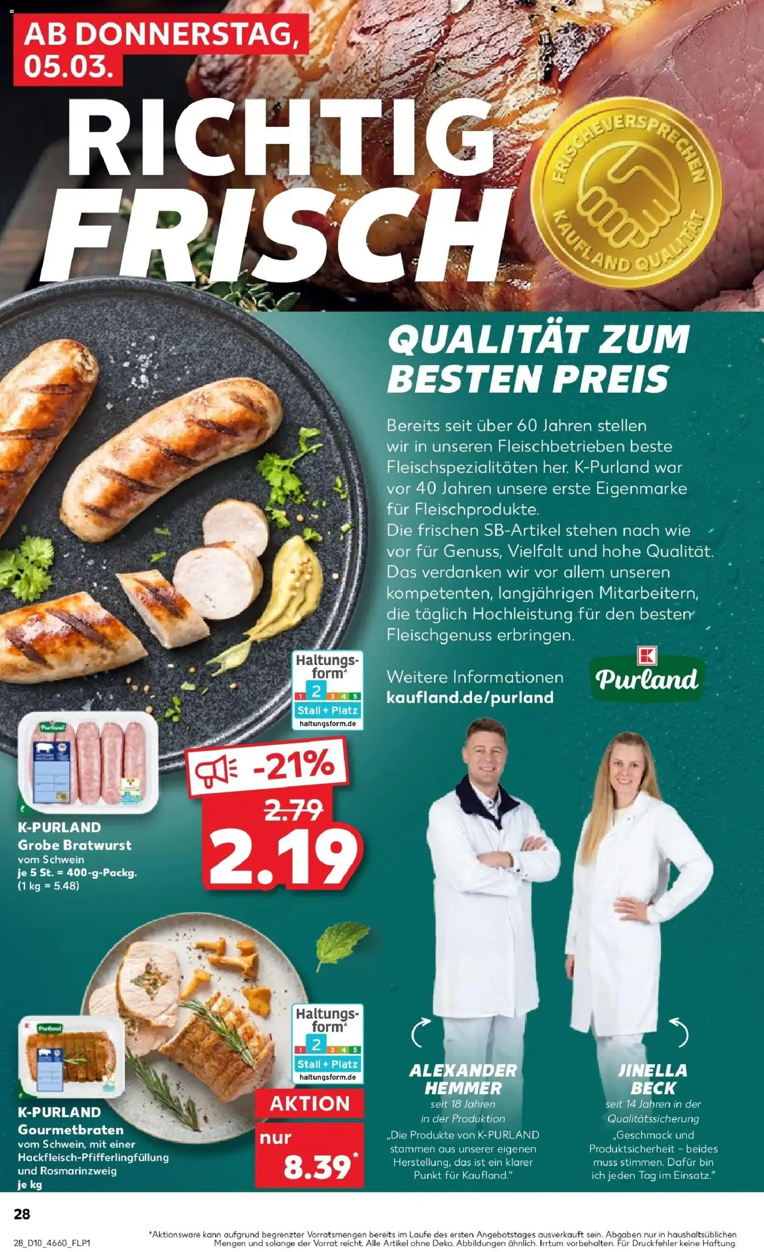 Kaufland Prospekt Potsdam	 – gültig ab 02.03.2026 | Seite: 40 | Produkte: Bratwurst