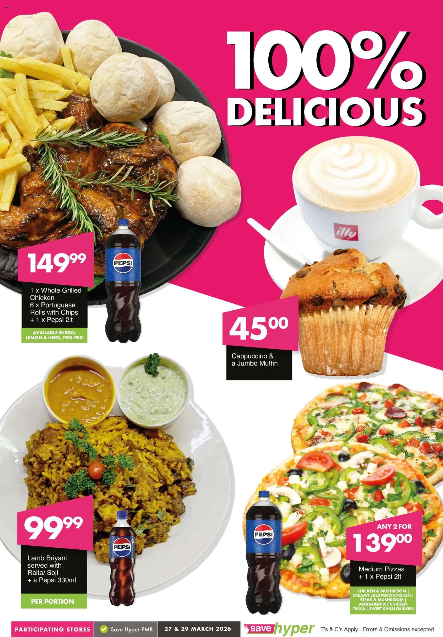New Save catalogue – valid from 27.03.2026 | Page: 8 | Products: Steak, Chicken, Chips, Lemon