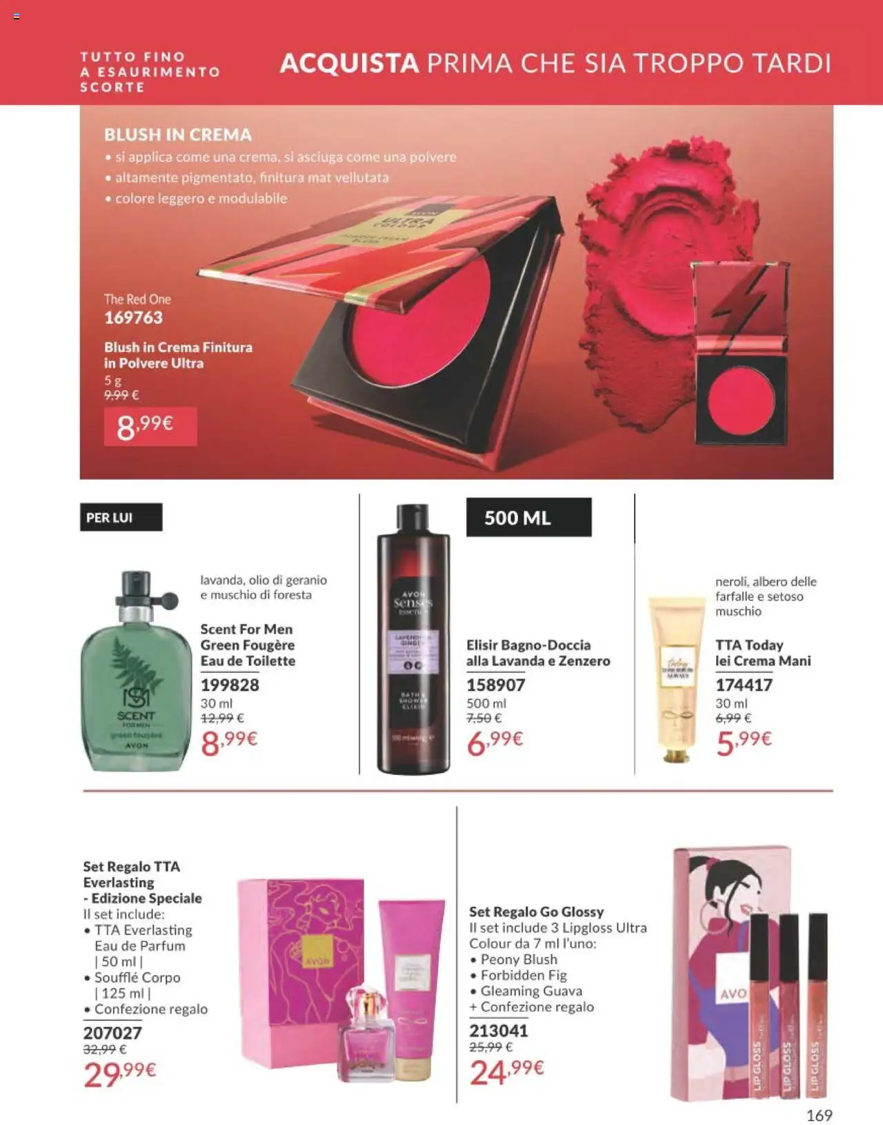 Volantino Avon del 01.09.2025 | Pagina: 169 | Prodotti: Crema, Olio, The, Blush