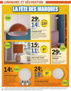 Brico E.Leclerc - Prévisualisation de Brico E.Leclerc catalogue valide à partir de 21.10.2025 | Page: 6 | Produits: Base, Lampadaire, Lampe, Moutarde